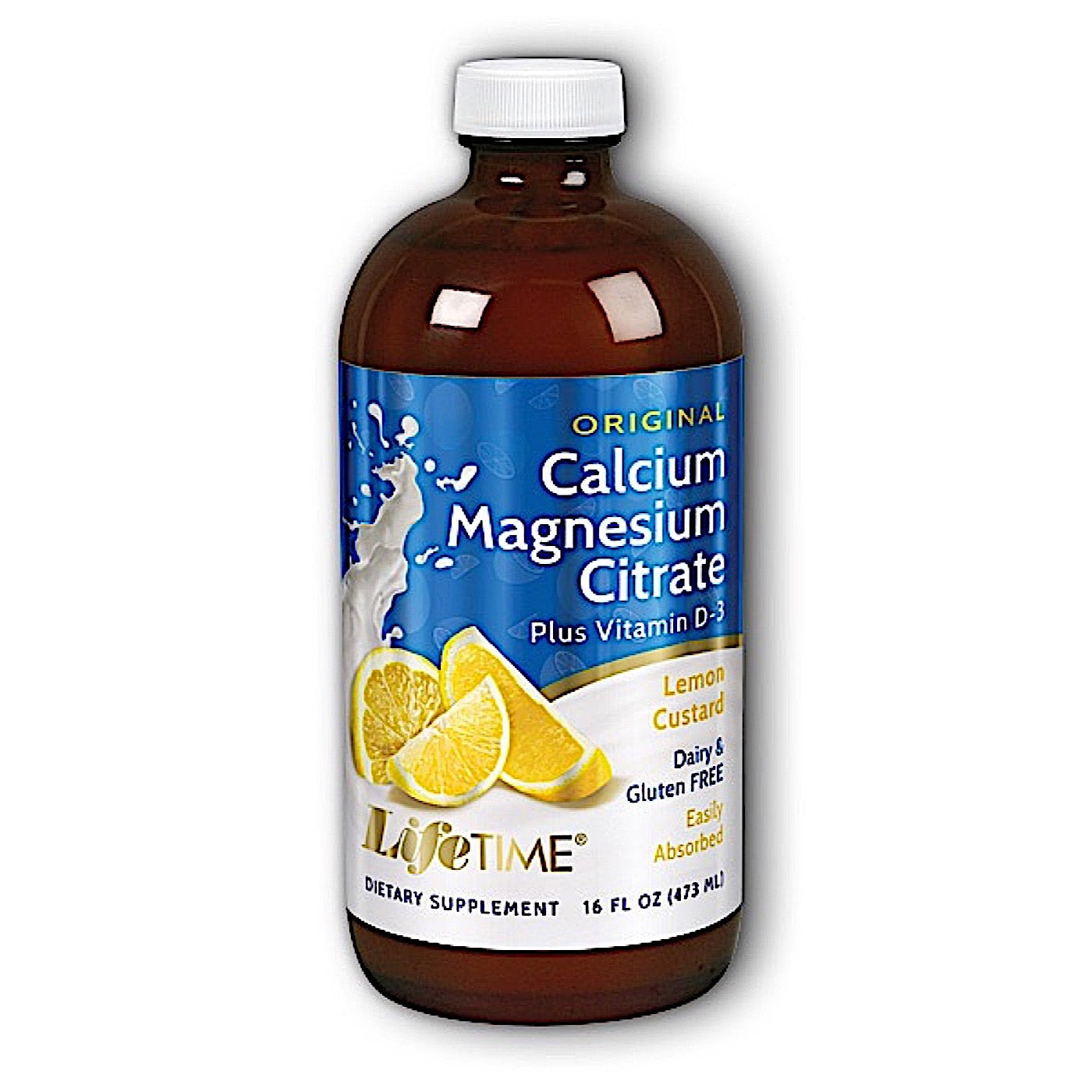 Lifetime, Cal Mag Citrate Lemon Custard, 16 Oz UPC 053232400063 | HiLife Vitamins