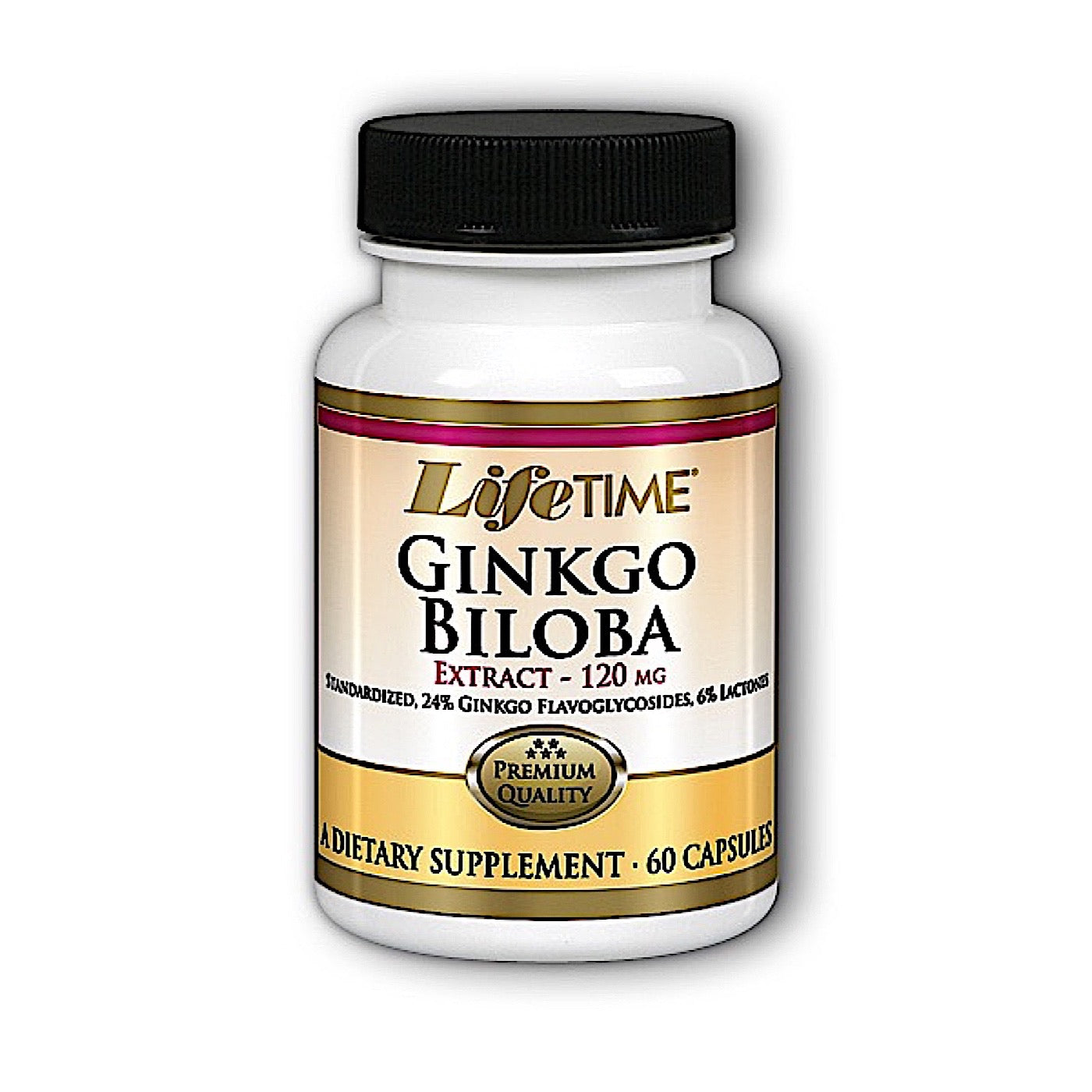 Lifetime, Ginkgo Biloba Extract twinpack, 60 Capsules UPC 053232427879 | HiLife Vitamins