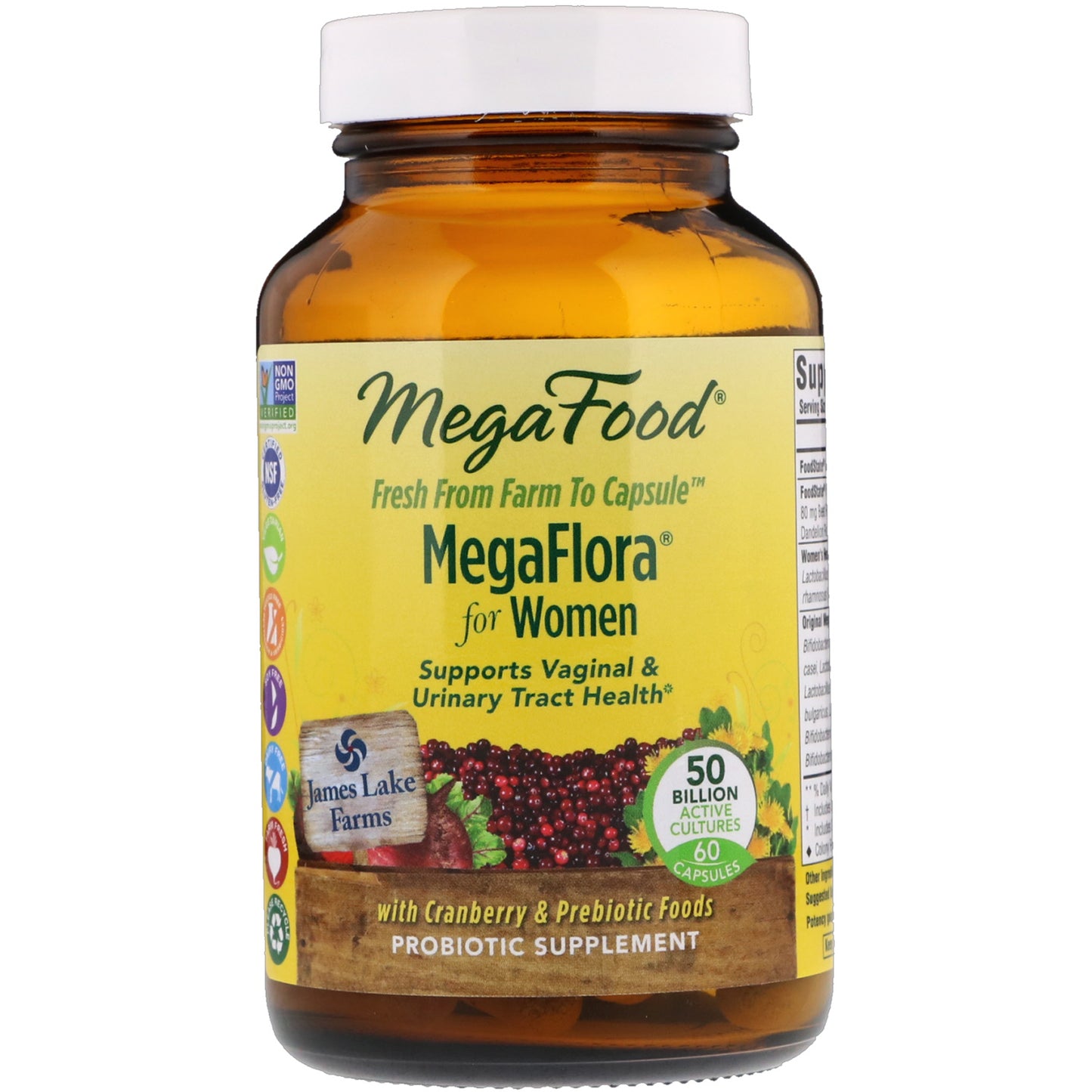 Megafood, Megaflora For Women, 60 Capsules UPC 051494100219 | HiLife Vitamins