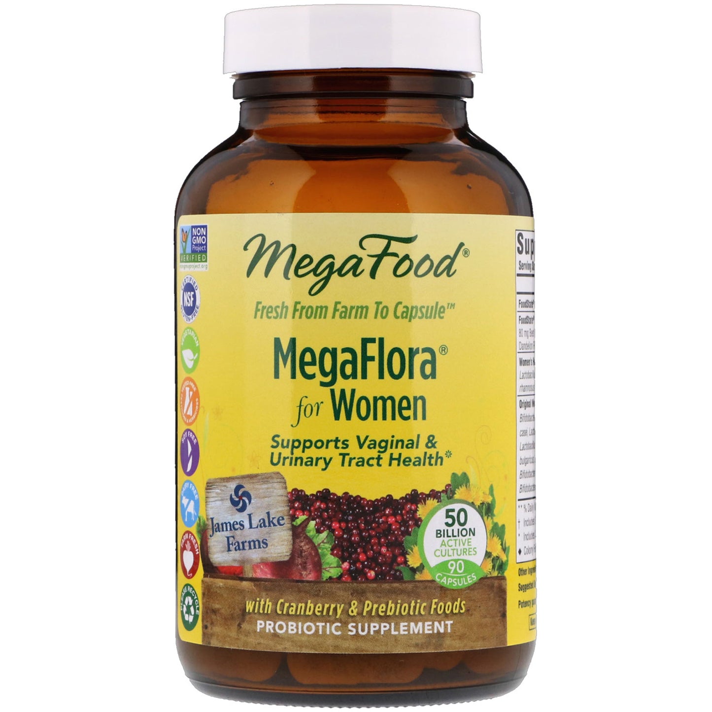 Megafood, Megaflora For Women, 90 Capsules UPC 051494100226 | HiLife Vitamins