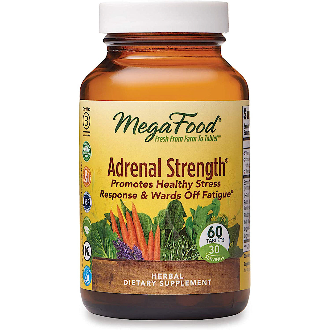 Megafood, Adrenal Strength, 60 Tablets UPC 051494200223 | HiLife Vitamins