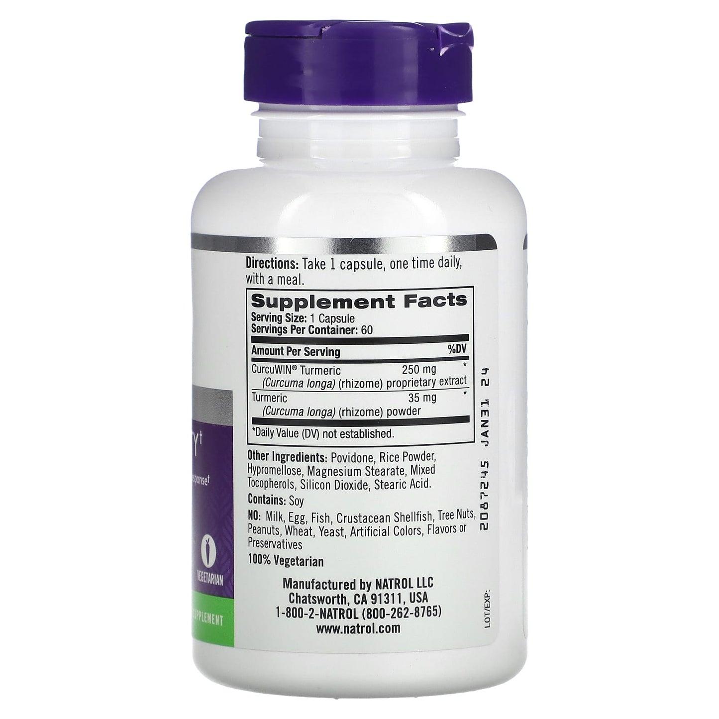 Natrol, High Absorption Turmeric, 60 Capsules UPC 047469071462 | HiLife Vitamins
