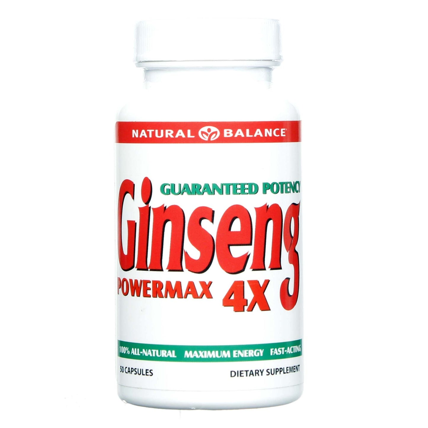 Natural Balance, Ginseng Power Max, 50 Capsules UPC 047868333505 | HiLife Vitamins