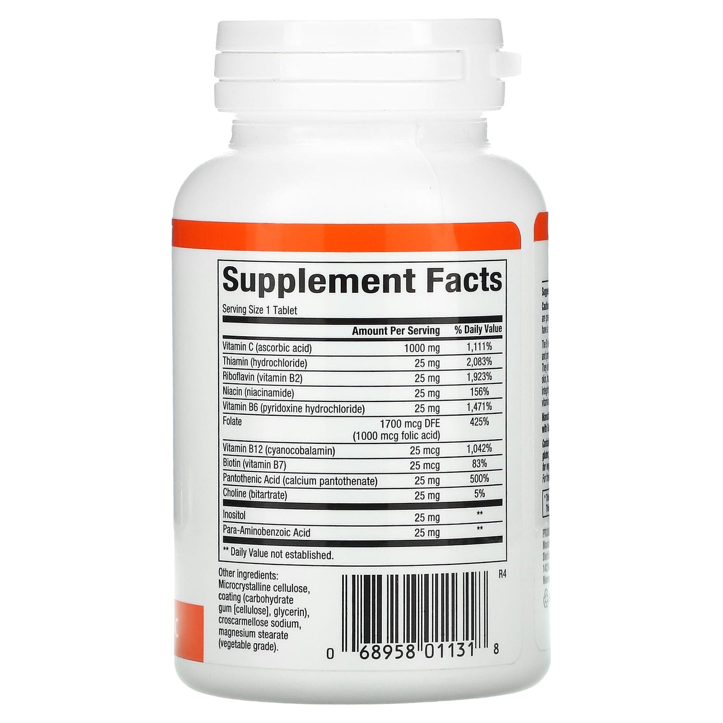 Natural Factors, Stress B Formula, Plus 1,000 mg Vitamin, 90 Tablets UPC 068958011318 | HiLife Vitamins