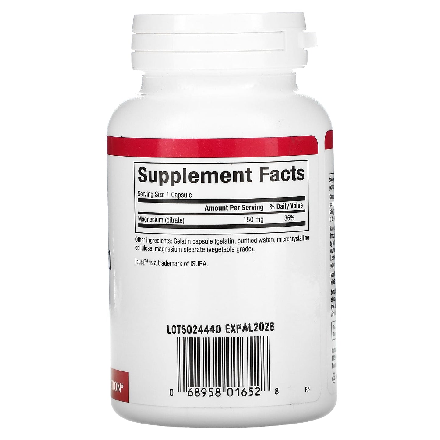 Natural Factors, Magnesium Citrate, 150 mg, 90 Capsules UPC 068958016528 | HiLife Vitamins