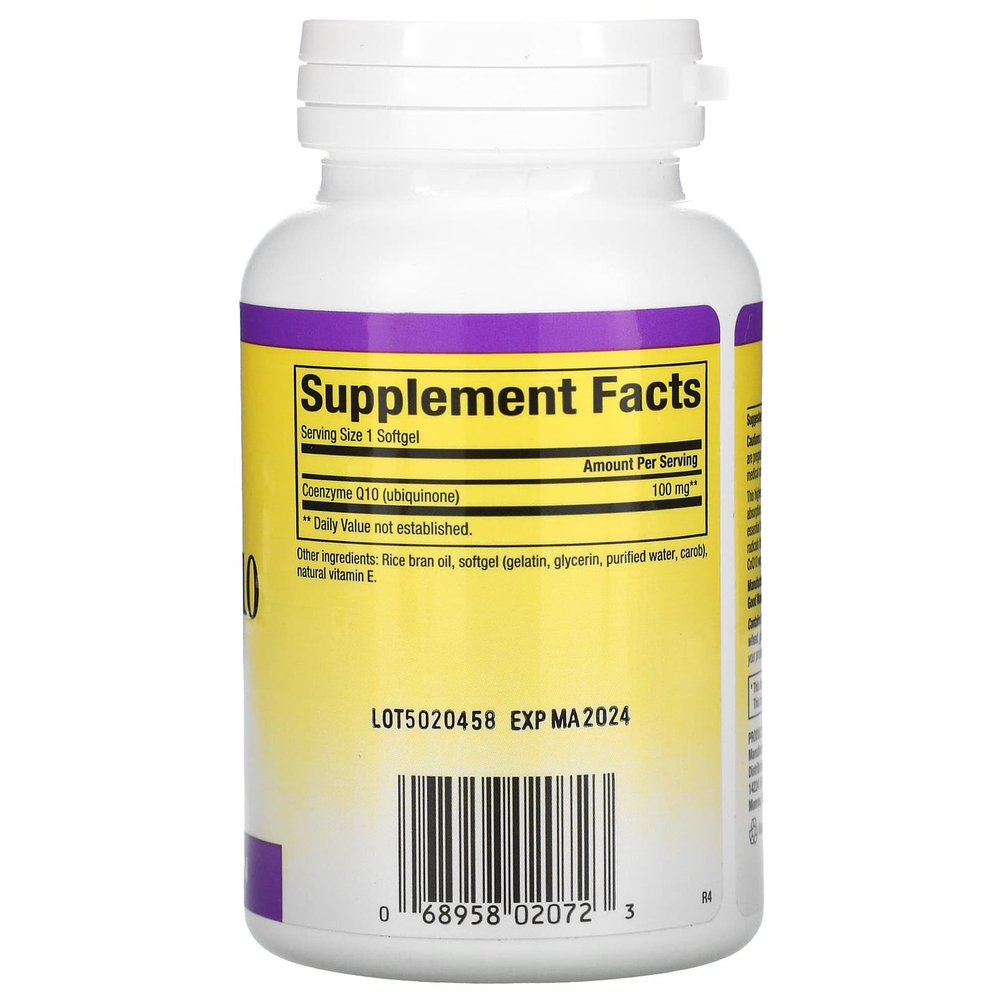 Natural Factors, Coenzyme Q10, 100 mg, 120 Softgels UPC 068958020723 | HiLife Vitamins