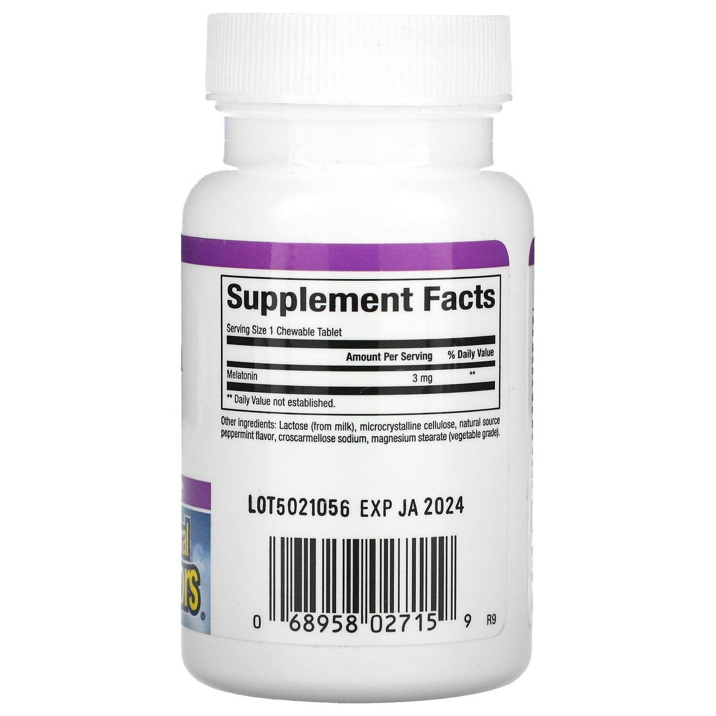 Natural Factors, Stress-Relax, Melatonin, 3 mg, 90 Chewables UPC 068958027159 | HiLife Vitamins
