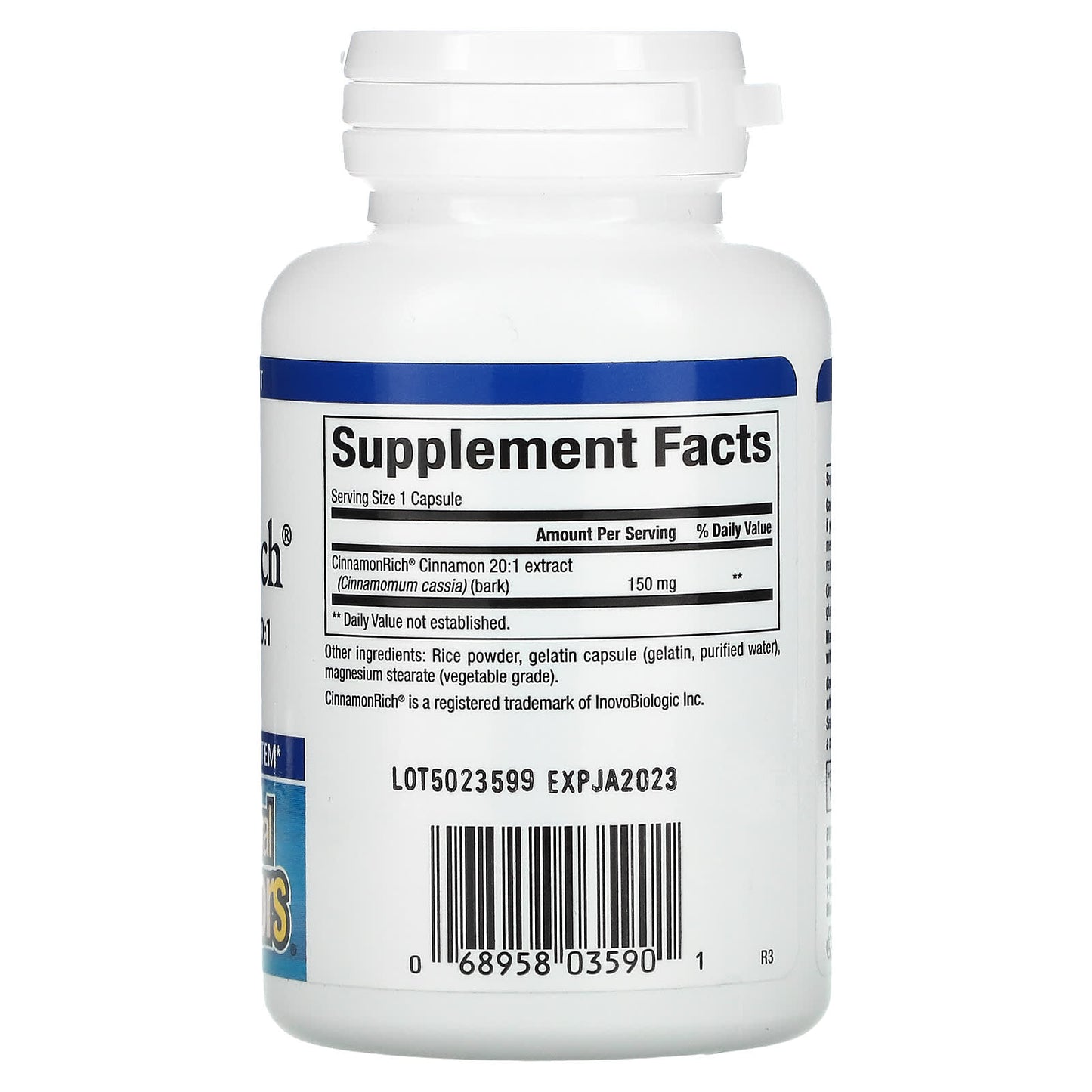 Natural Factors, WellBetX, CinnamonRich, 150 mg, 60 Capsules UPC 068958035901 | HiLife Vitamins
