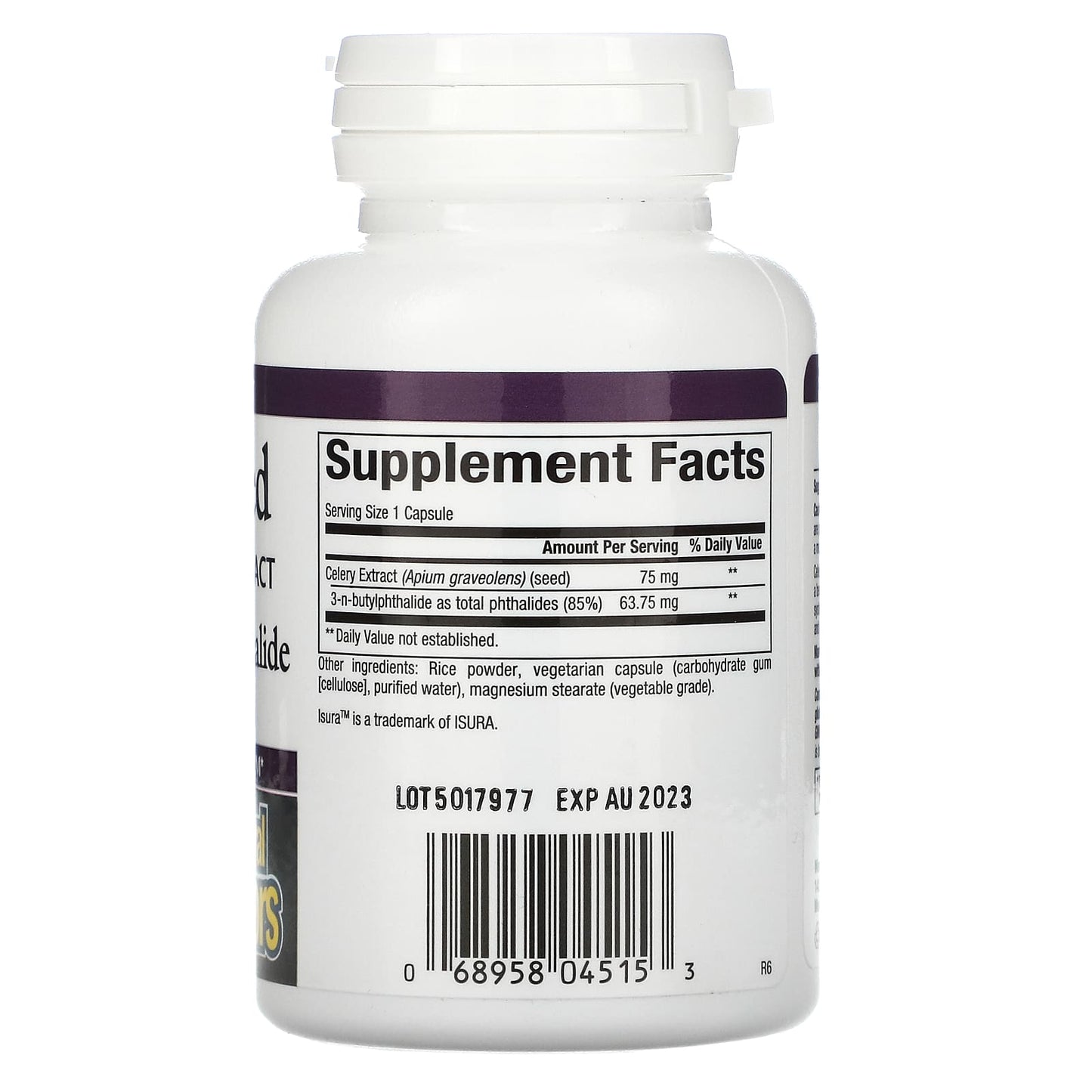 Natural Factors, Celery Seed, Standardized Extract, 60 Capsules UPC 068958045153 | HiLife Vitamins