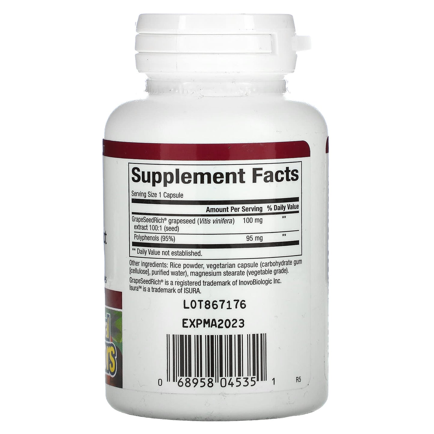 Natural Factors, GrapeSeedRich, Grape Seed Extract, 100, 60 Capsules UPC 068958045351 | HiLife Vitamins