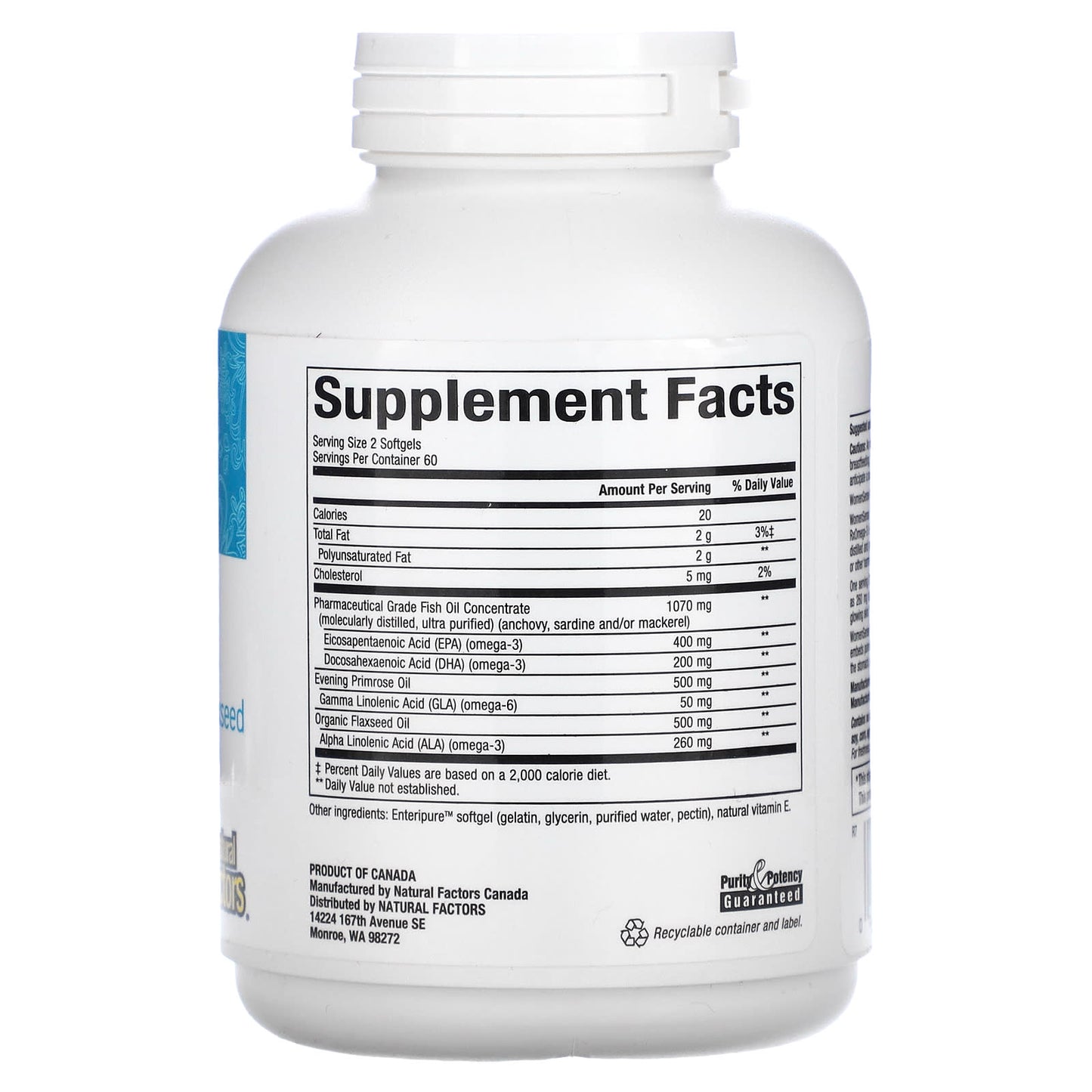 Natural Factors, WomenSense, RxOmega-3, 120 Softgels UPC 068958049137 | HiLife Vitamins