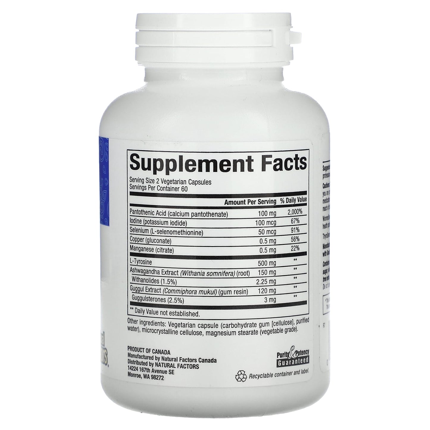 Natural Factors, WomenSense, ThyroSense, Thyroid Formula, 120 Capsules UPC 068958049465 | HiLife Vitamins