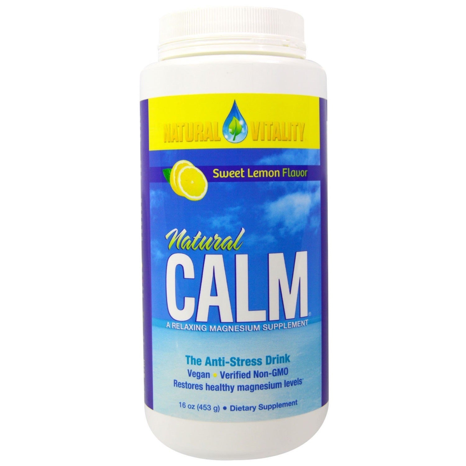 Natural Vitality, Natural Calm Lemon, 16 Oz UPC 183405000148 | HiLife Vitamins