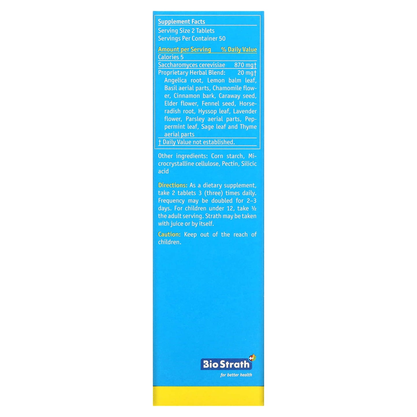 Nature’s Answer, Bio-Strath, 100 Tablets UPC 021718608036 | HiLife Vitamins