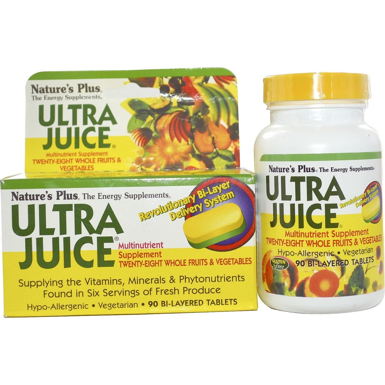 Nature’s Plus, Ultra Juice Bi-Layer, 90 Tablets UPC 097467037731 | HiLife Vitamins