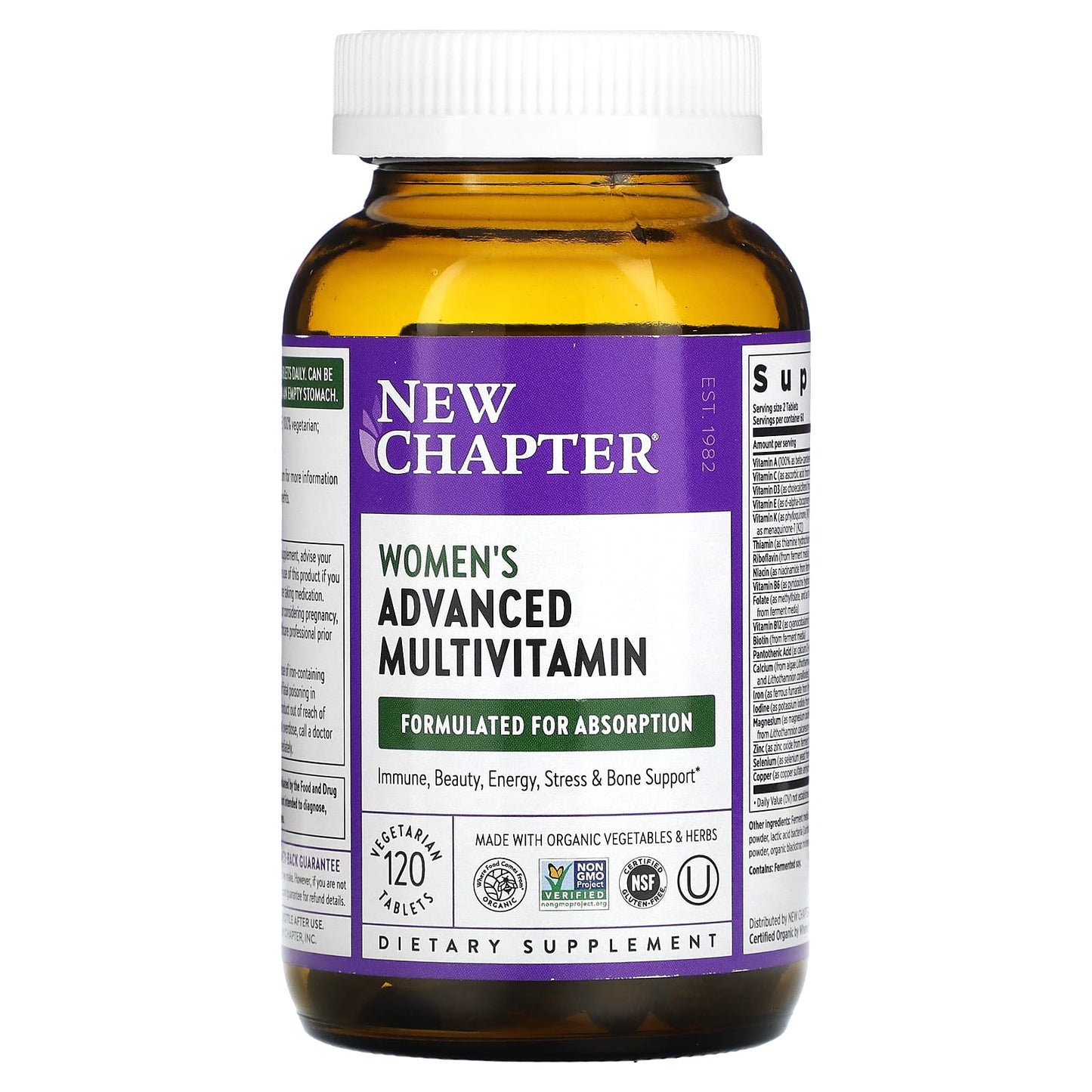 New Chapter, Women's Advanced Multivitamin, 120 Vegetarian Tablets UPC 727783003041 | HiLife Vitamins