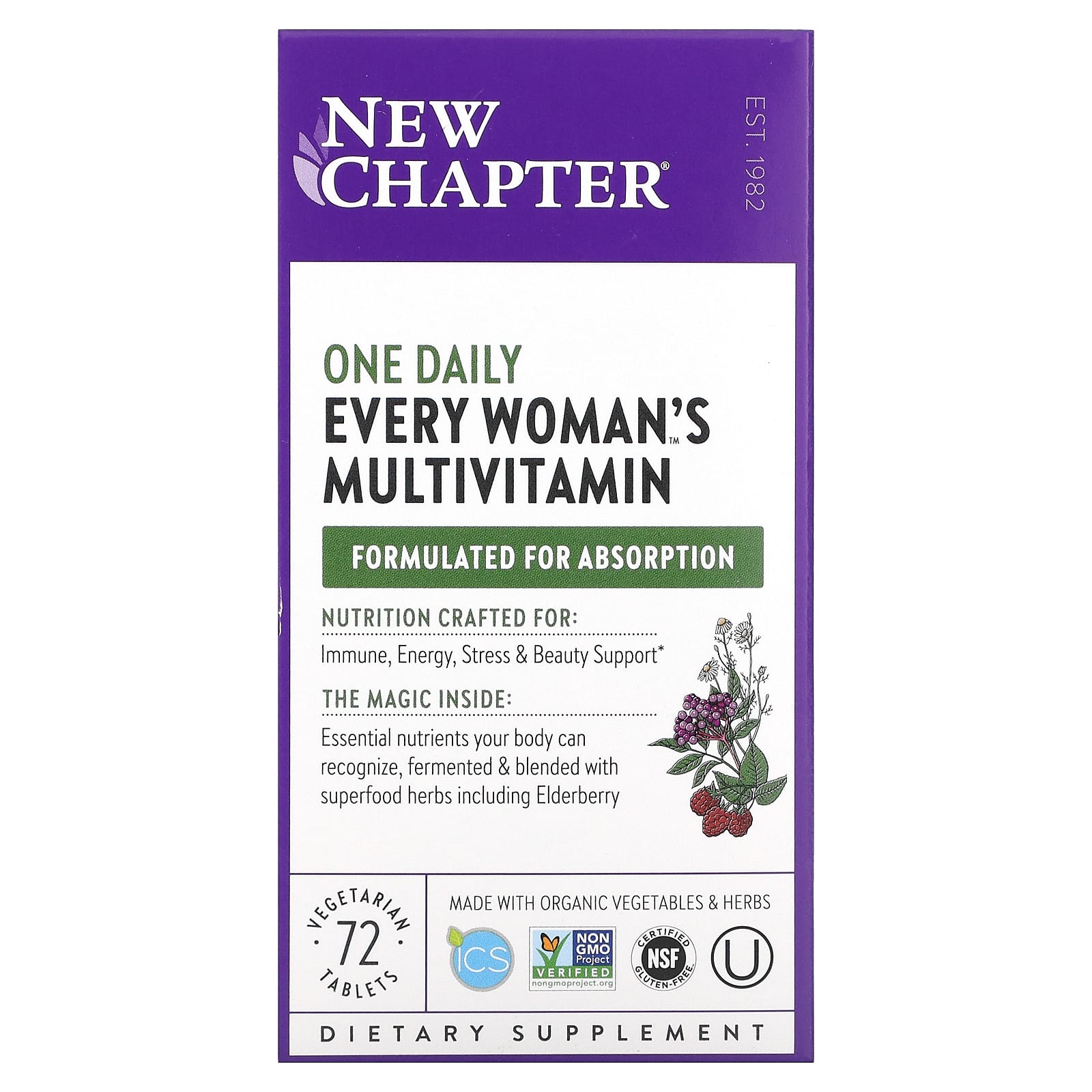 New Chapter, Every Woman's One Daily, 72 Tablets UPC 727783003089 | HiLife Vitamins