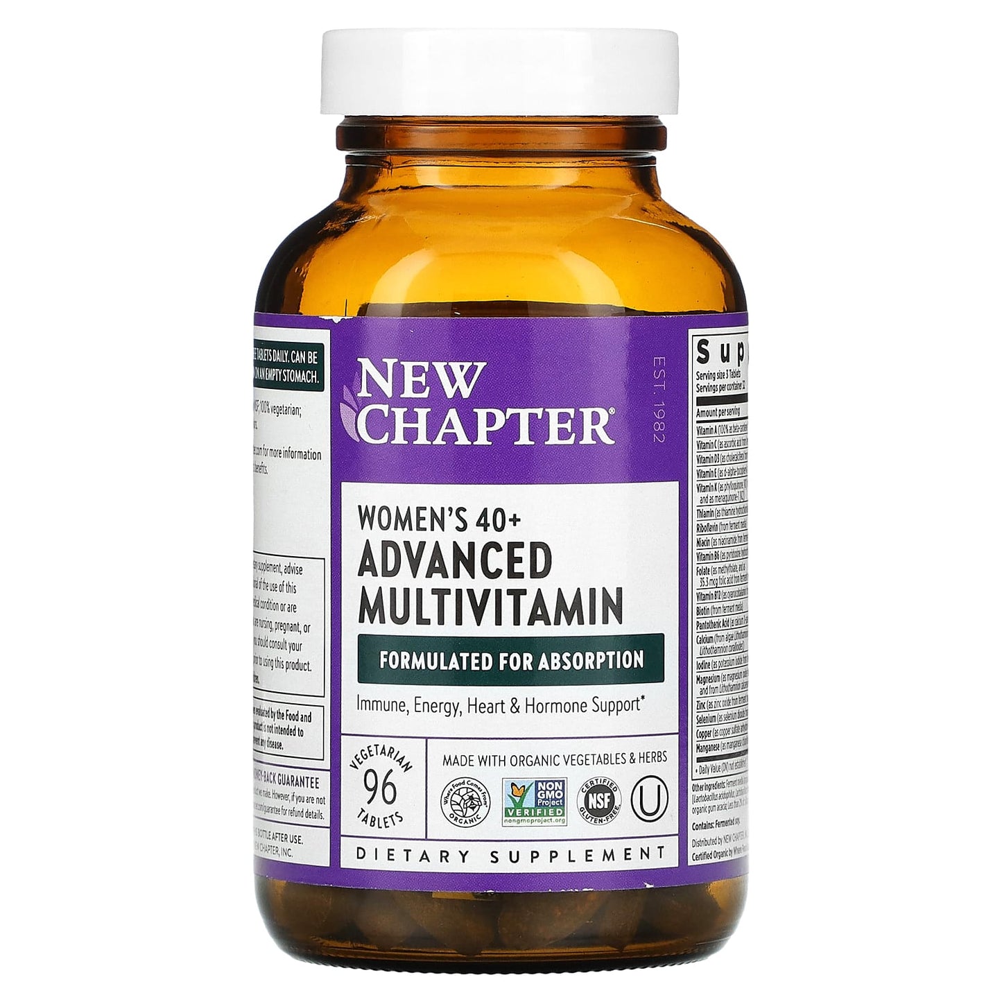 New Chapter, Women's 40+ Advanced Multivitamin, 96 Tablets UPC 727783003119 | HiLife Vitamins