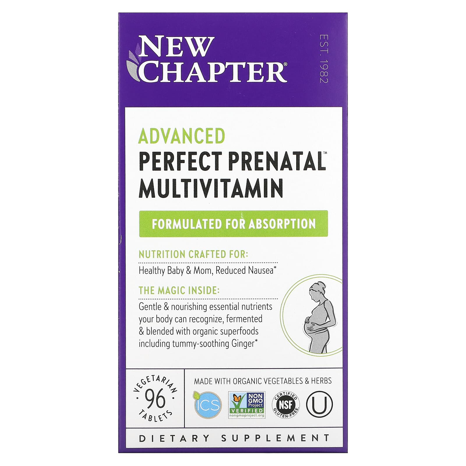 New Chapter, Perfect Prenatal, 96 Tablets UPC 727783003164 | HiLife Vitamins