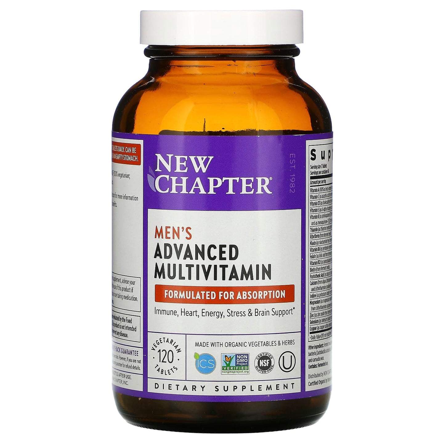 New Chapter, Men's Advanced Multivitamin, 120 Vegetarian Tablets UPC 727783003249 | HiLife Vitamins