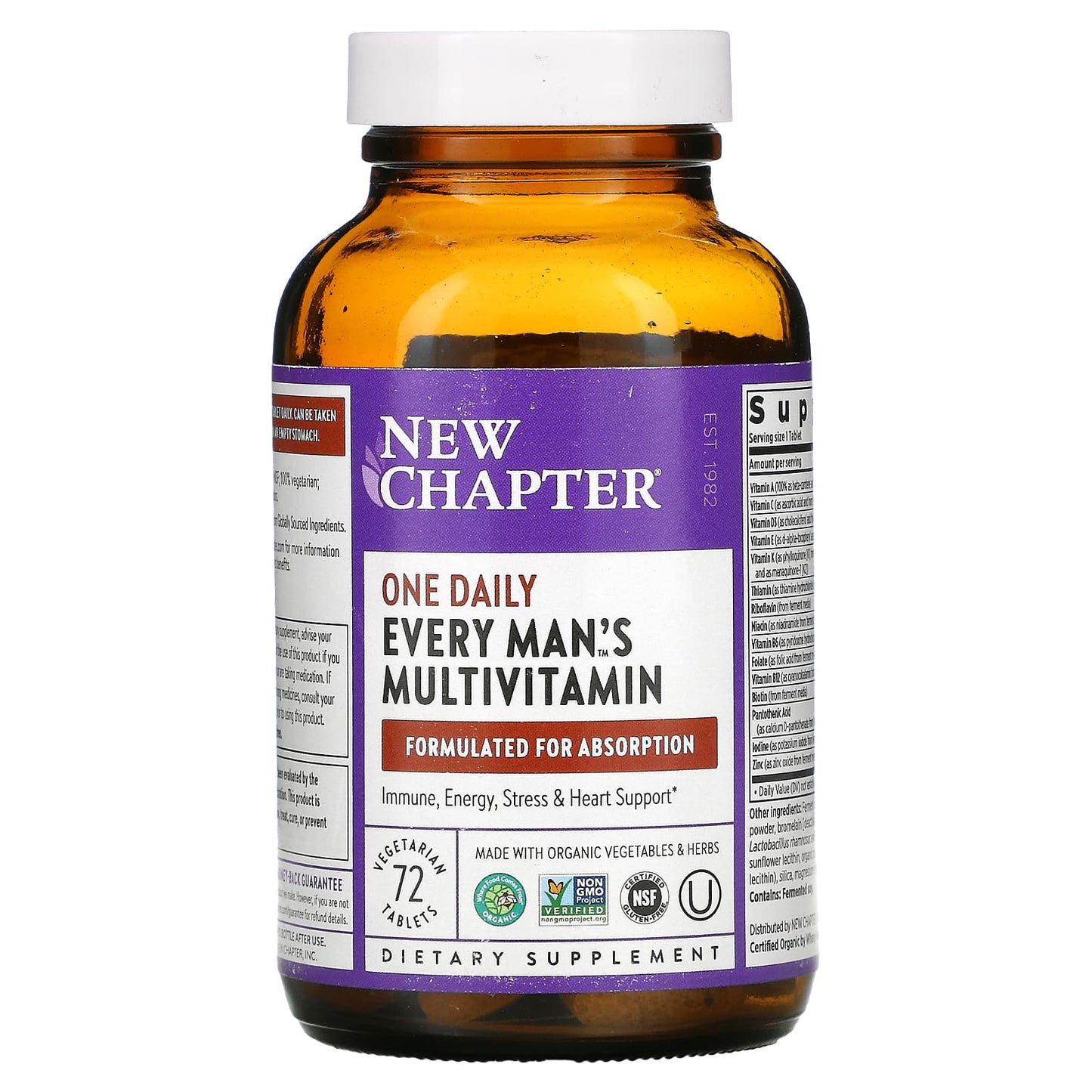 New Chapter, Every Man's One Daily, 72 Tablets UPC 727783003287 | HiLife Vitamins