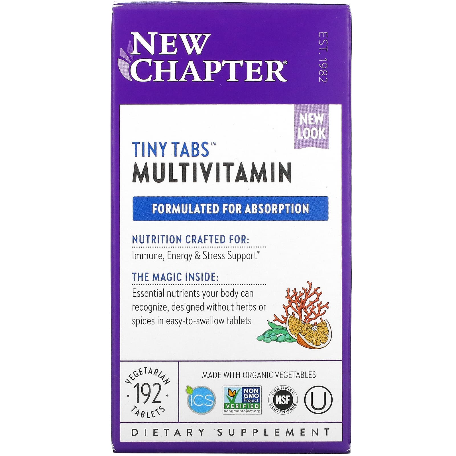New Chapter, Tiny Multi, 192 Tablets UPC 727783003621 | HiLife Vitamins