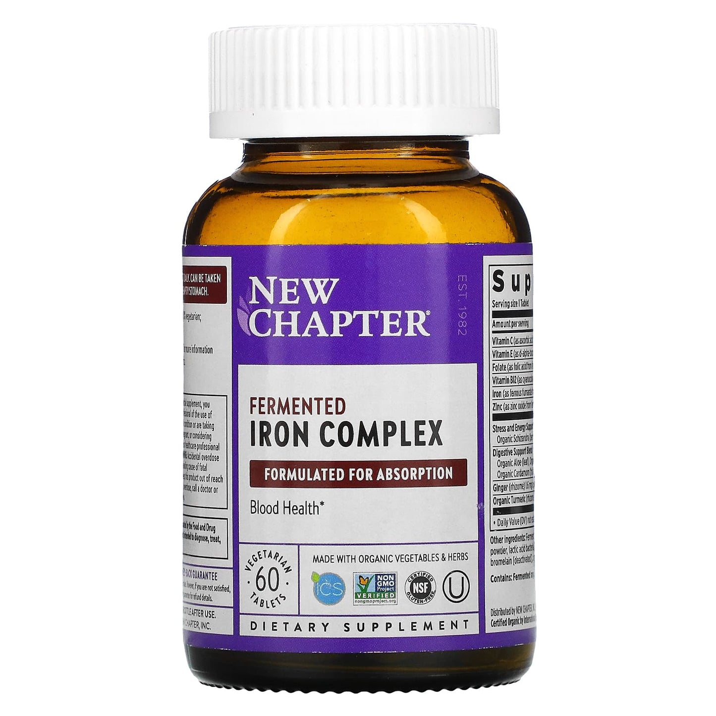 New Chapter, Every Woman's Iron Support, 60 Tablets UPC 727783006363 | HiLife Vitamins