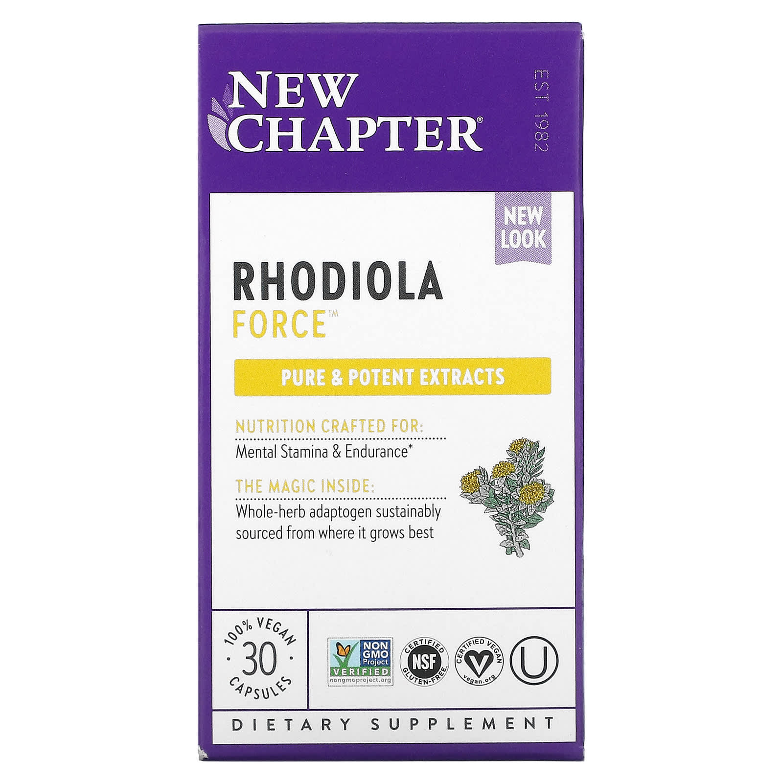 New Chapter, Rhodiolaforce 300, 30 Capsules UPC 727783045041 | HiLife Vitamins