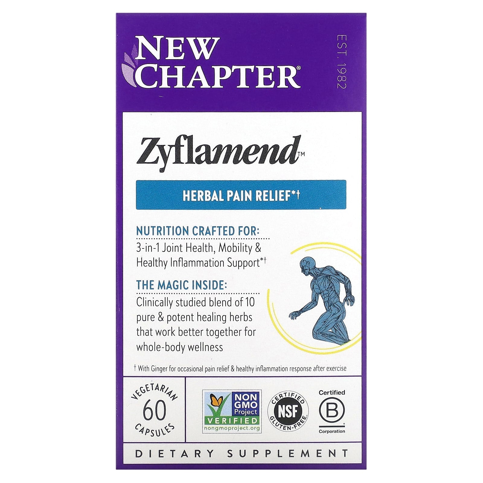 New Chapter, Zyflamend Whole Body, 60 Vegetarian Capsules UPC 727783900746 | HiLife Vitamins