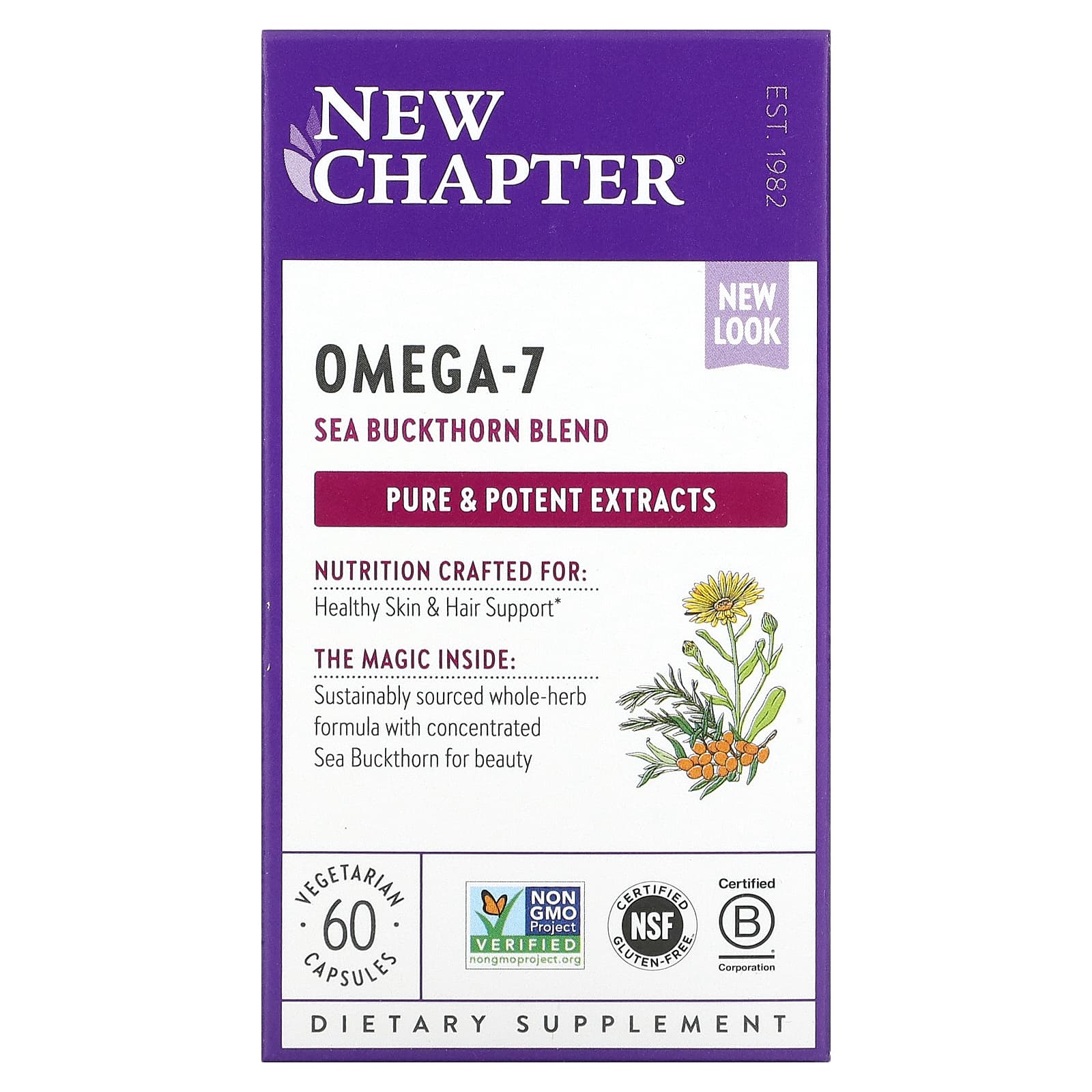 New Chapter, Supercritical Omega 7, 60 Capsules UPC 727783900982 | HiLife Vitamins