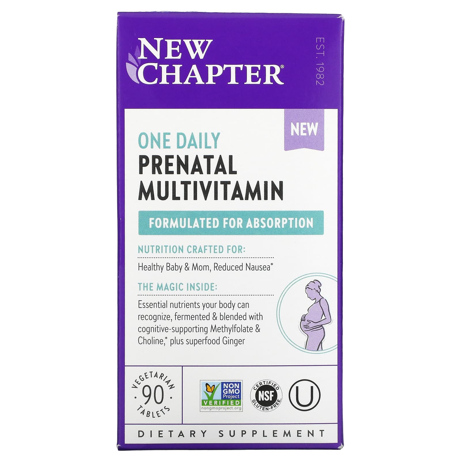 New Chapter, Prenatal One Daily, 90 Tablets UPC 727783903327 | HiLife Vitamins