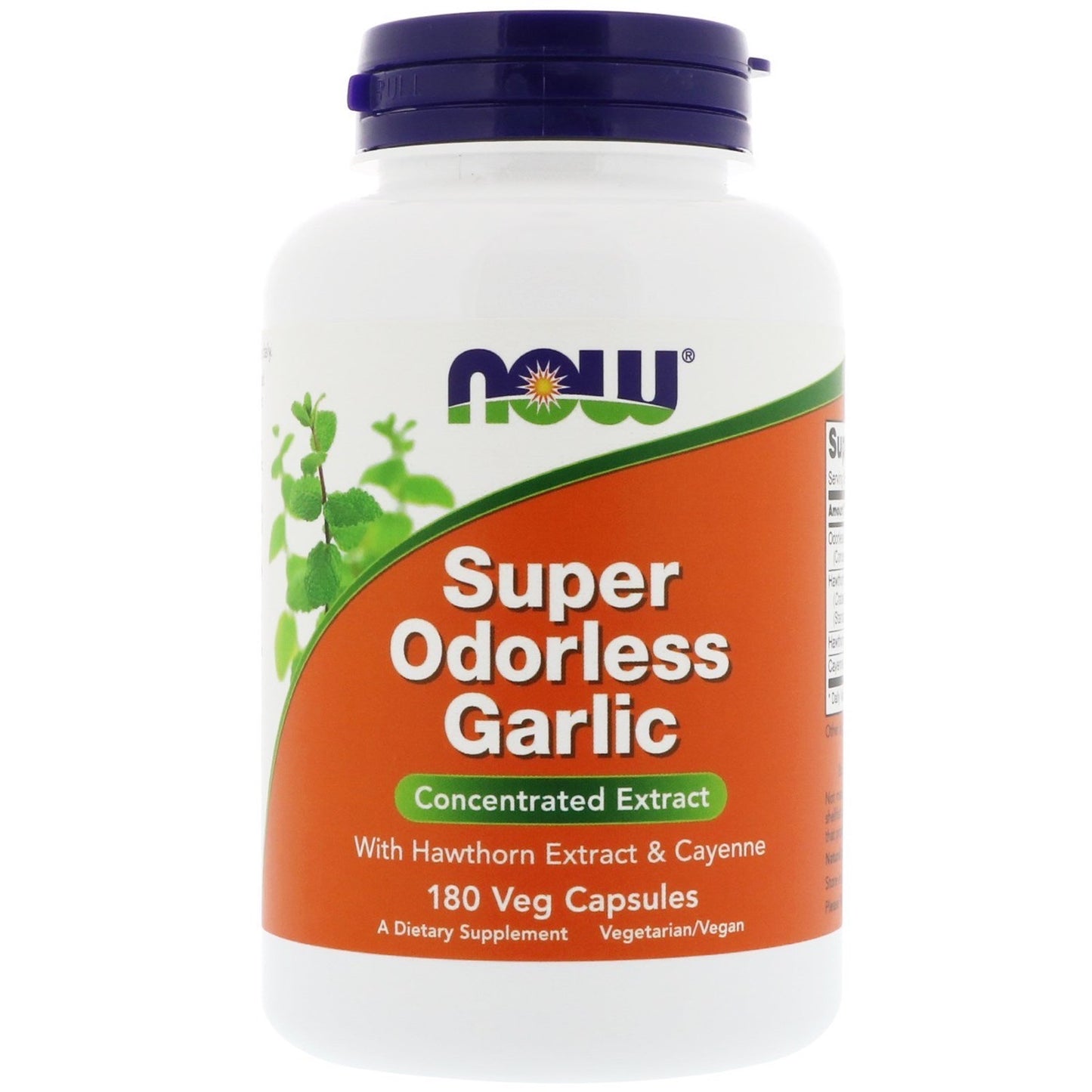 Now Foods, Super Odorless Garlic 5000 mg, 180 Capsules UPC 733739018175 | HiLife Vitamins