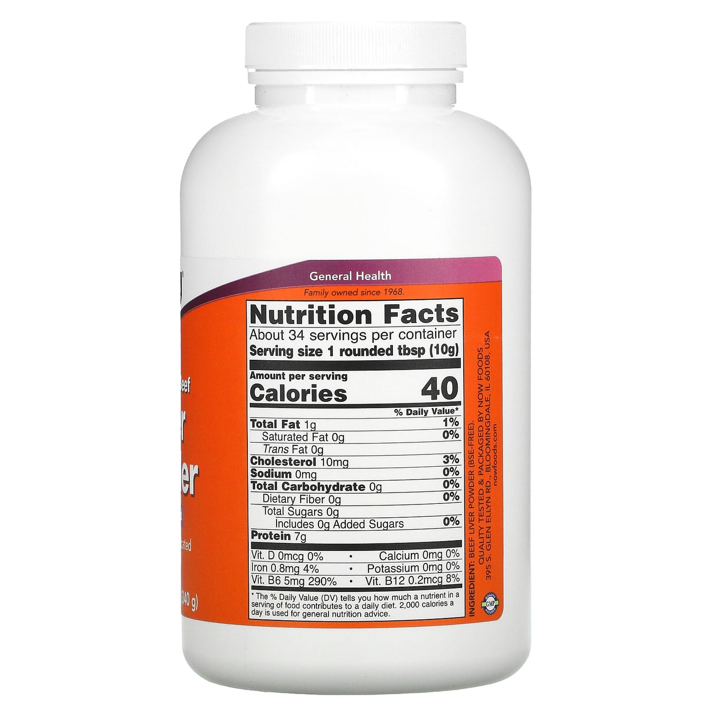 Now Foods, Liver, 12 OZ Powder UPC 733739024503 | HiLife Vitamins