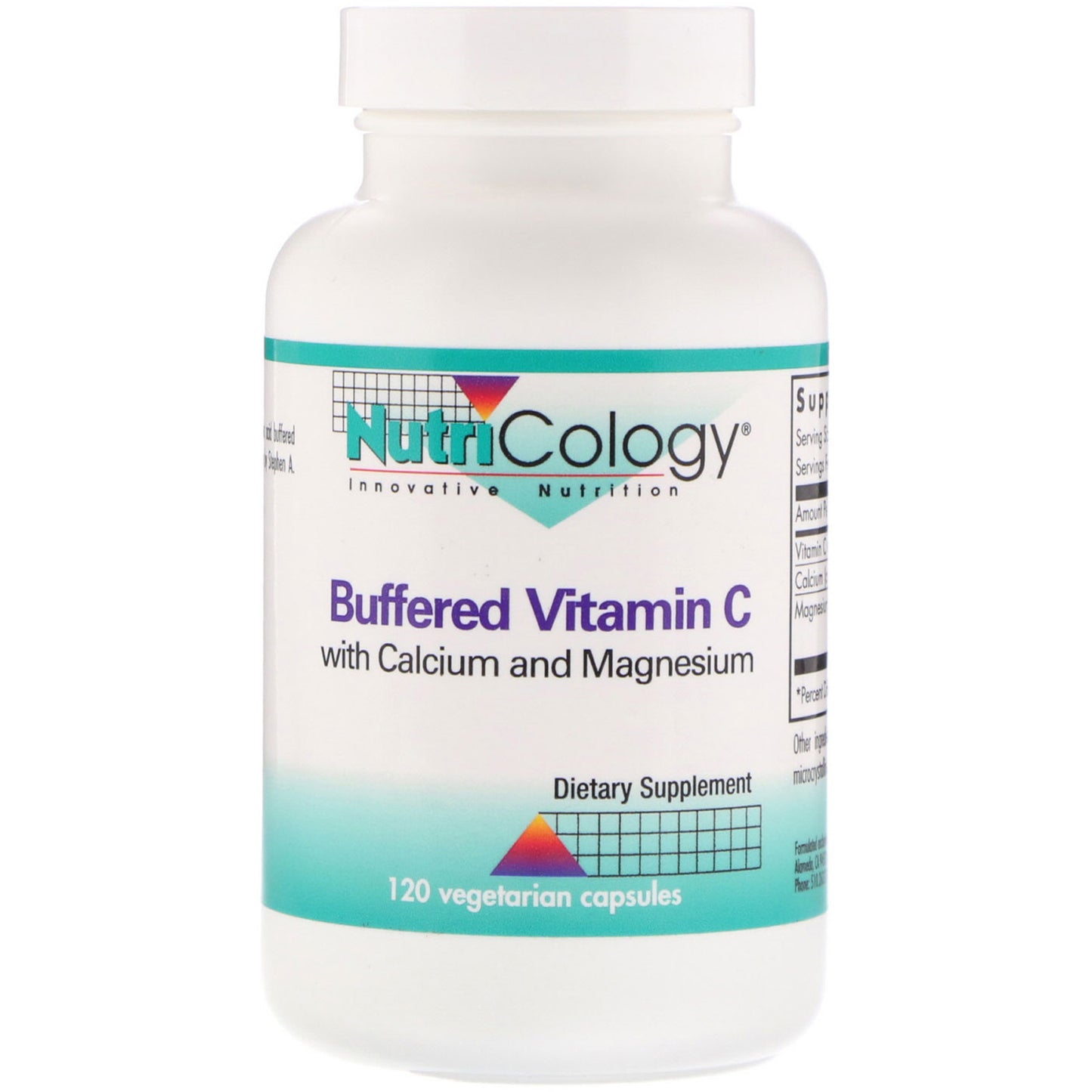 Nutricology, Buffered Vitamin C with Calcium and Magnesium, 120 Vegetarian Capsules UPC 713947500105 | HiLife Vitamins