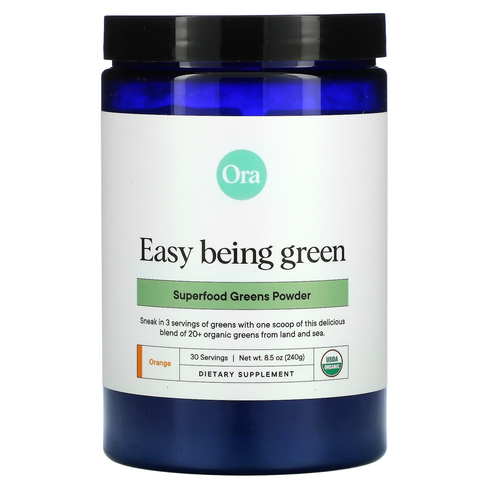 Ora Organic, Easy Being Green Organic Alkaline Greens Powder, 8.5 oz UPC 856720007023 | HiLife Vitamins