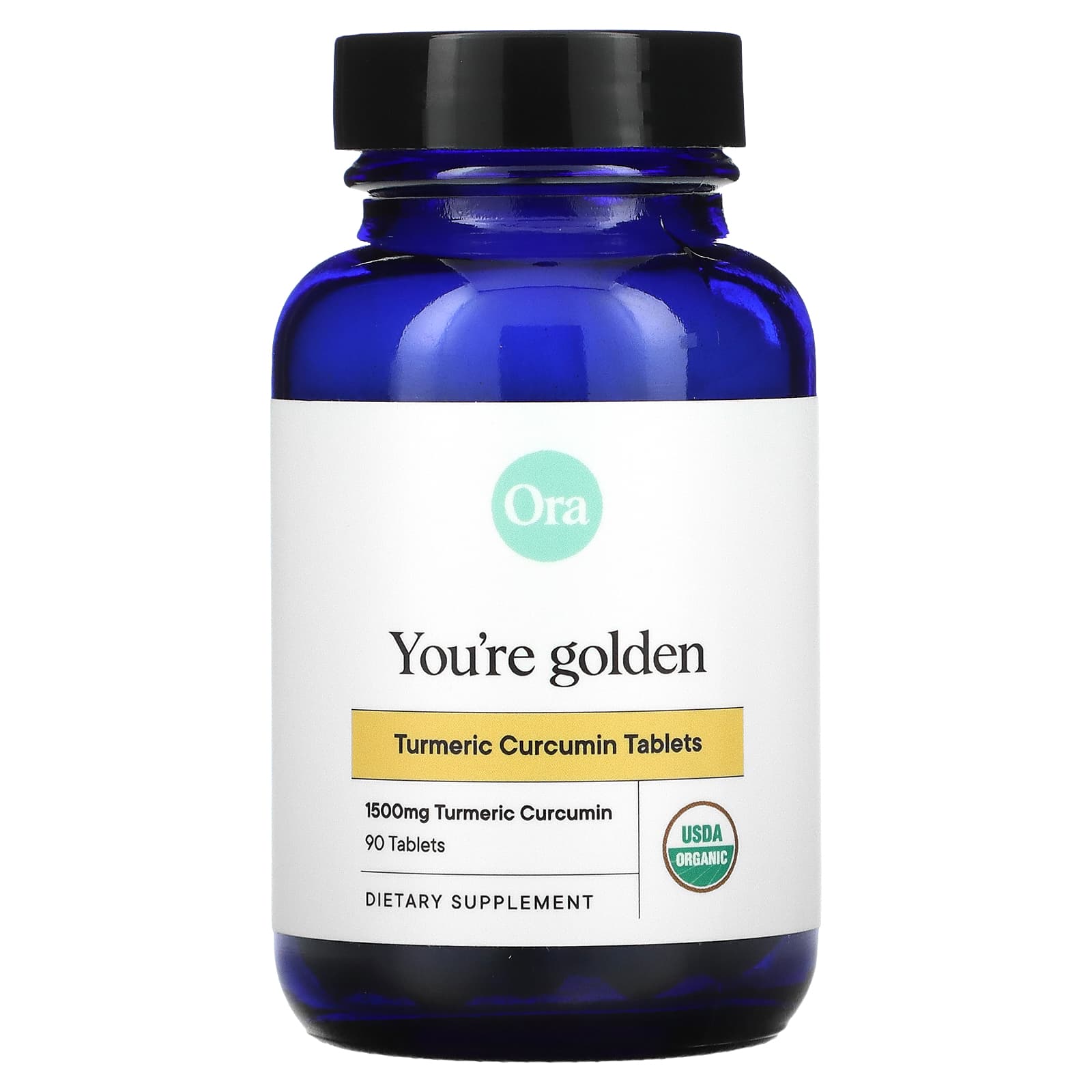Ora Organic, You’re Golden, Organic Turmeric Curcumin, 500 mg, 90 Organic Tablets UPC 856720007085 | HiLife Vitamins