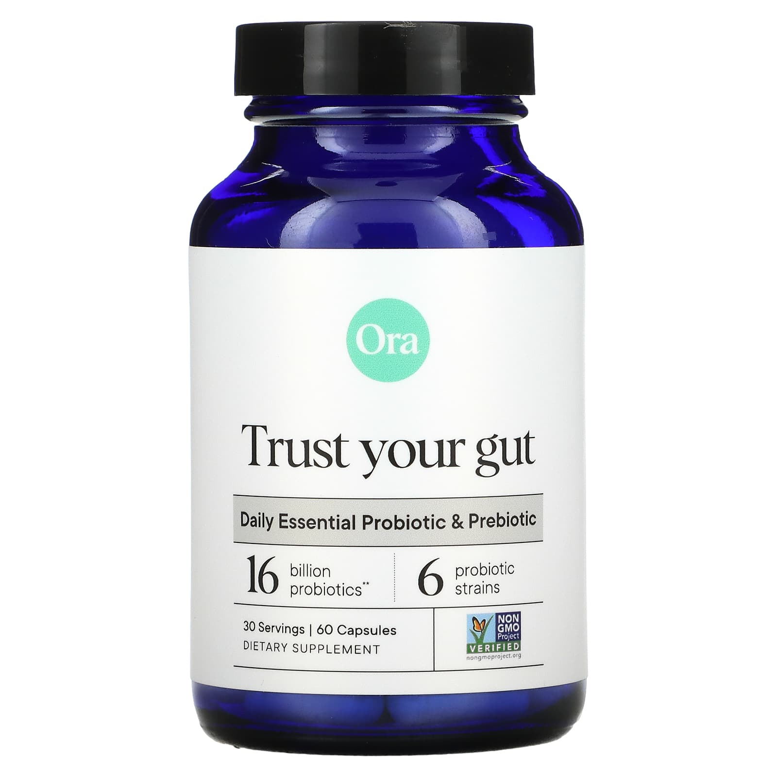 Ora Organic, Trust Your Gut: Probiotic, 60 Vegan Capsules UPC 856720007665 | HiLife Vitamins