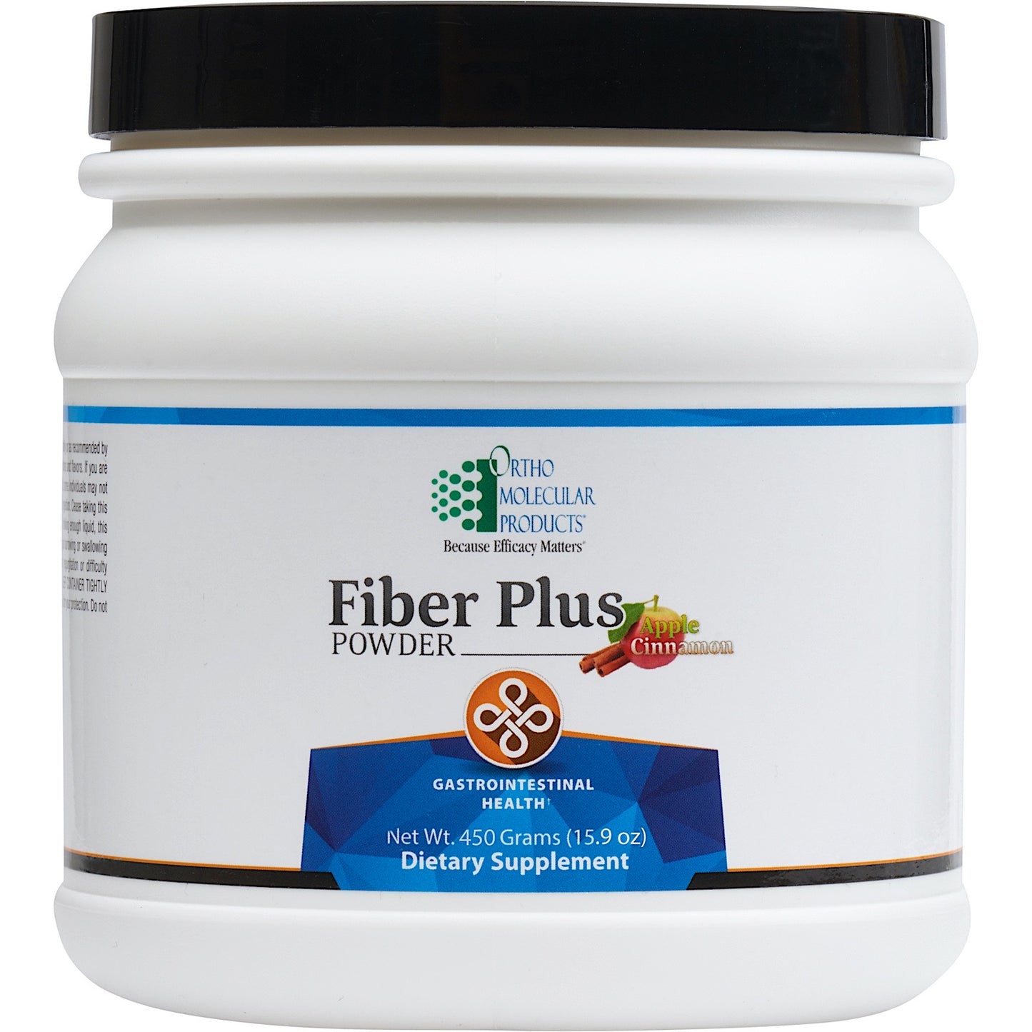 Ortho Molecular, Fiber Plus Apple Cinnamon Powder, 15.9 oz UPC 615033006082 | HiLife Vitamins