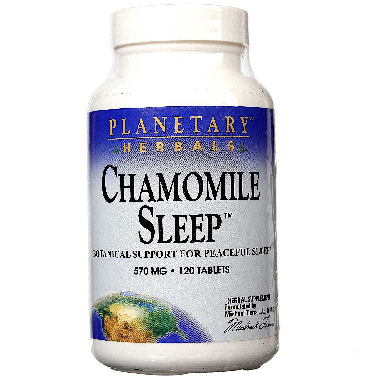 Planetary Herbals, Chamomile Sleep™ 570 mg, 120 Tablets UPC 021078103707 | HiLife Vitamins