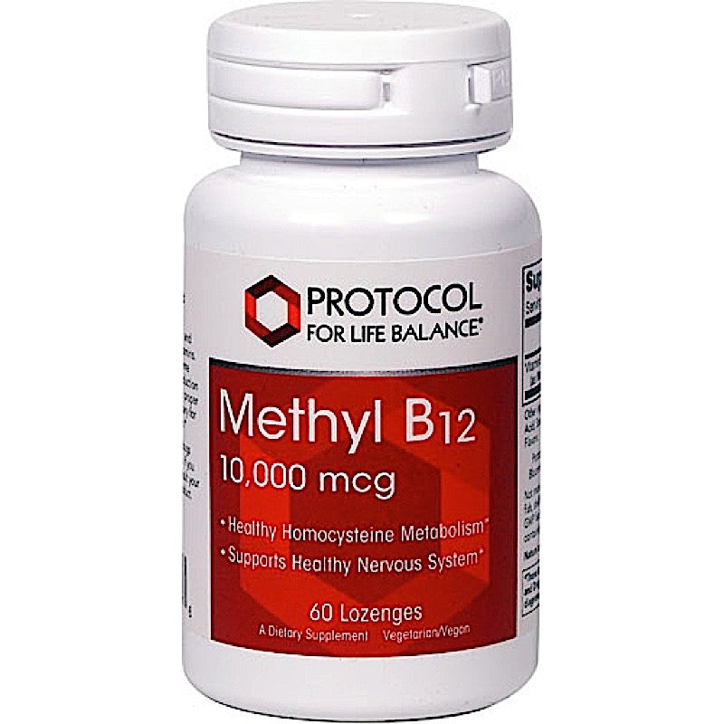 Protocol For Life Balance, Methyl B-12, 10,000 Mcg, 60 Lozenges UPC 707359104976 | HiLife Vitamins