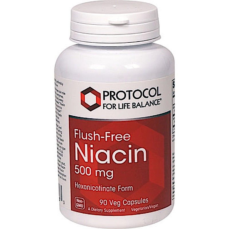 Protocol For Life Balance, FLUSH FREE NIACIN 500mg, 90 Veg Capsules UPC 707359104983 | HiLife Vitamins