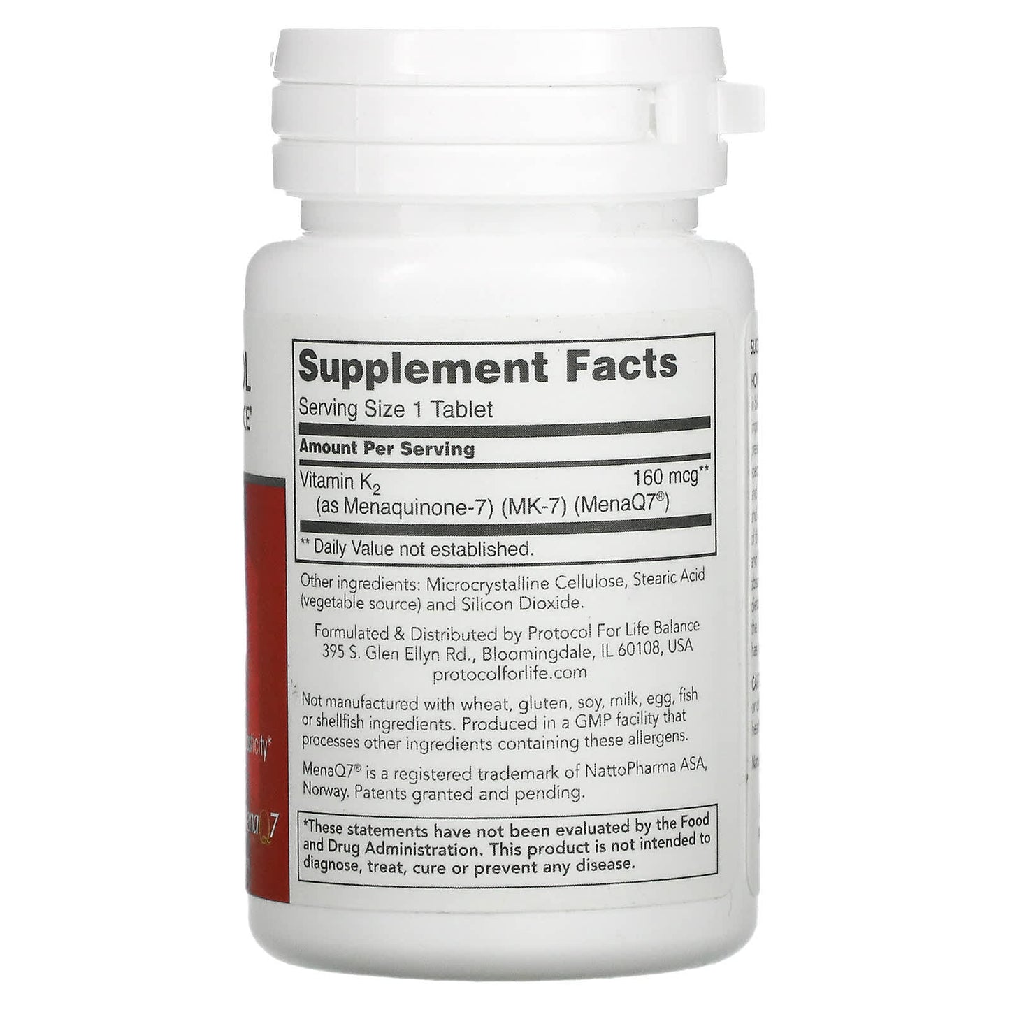 Protocol For Life Balance, K2 (MK7) 160 MCG, 60 Tablets UPC 707359109933 | HiLife Vitamins