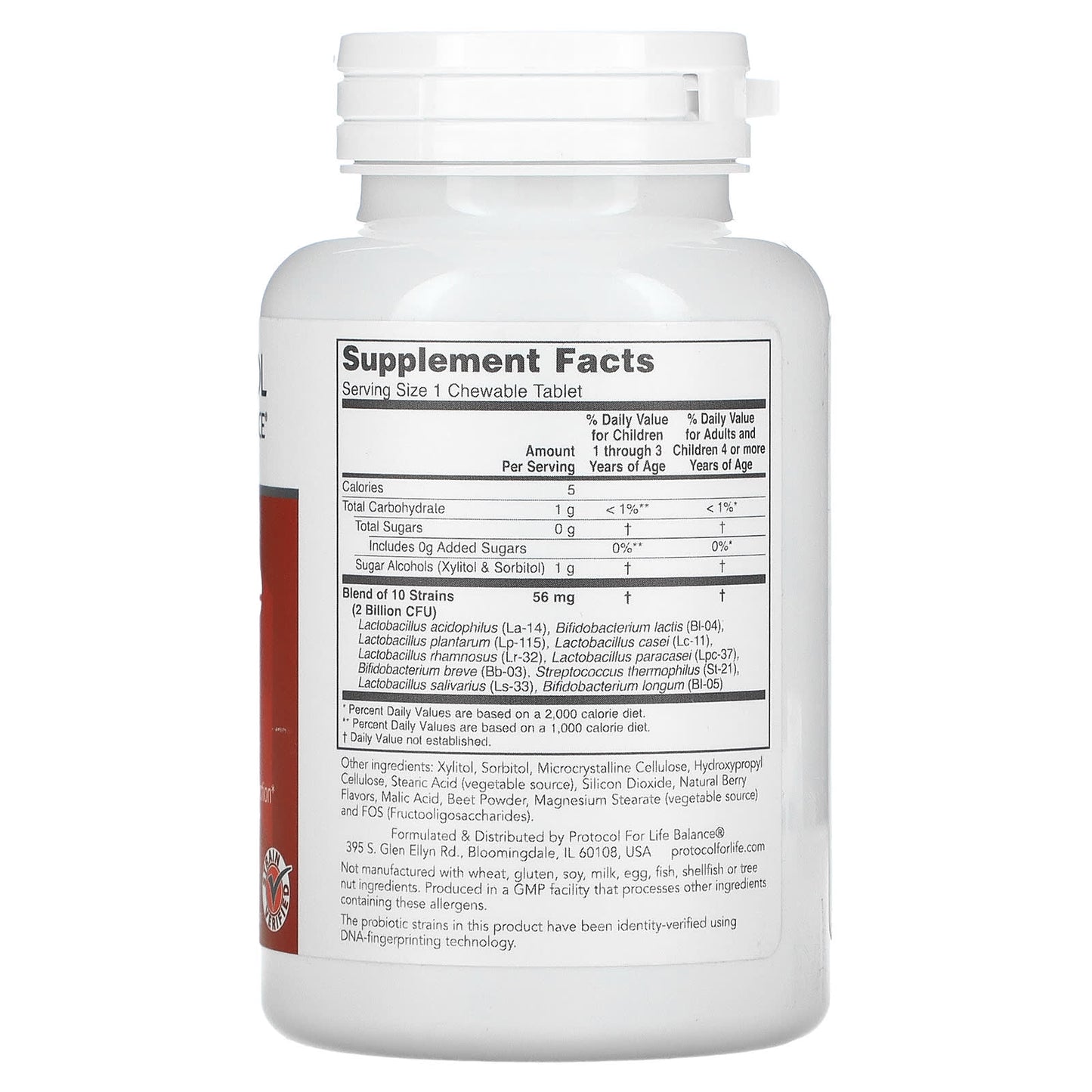 Protocol For Life Balance, Chewable Probiotic-4, 90 Chewables UPC 707359129368 | HiLife Vitamins