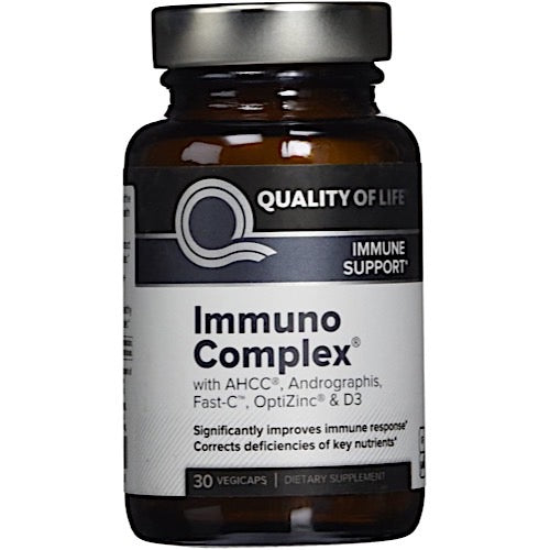 Quality Of Life, Immuno Complex, 30 VegiCaps UPC 812259003028 | HiLife Vitamins