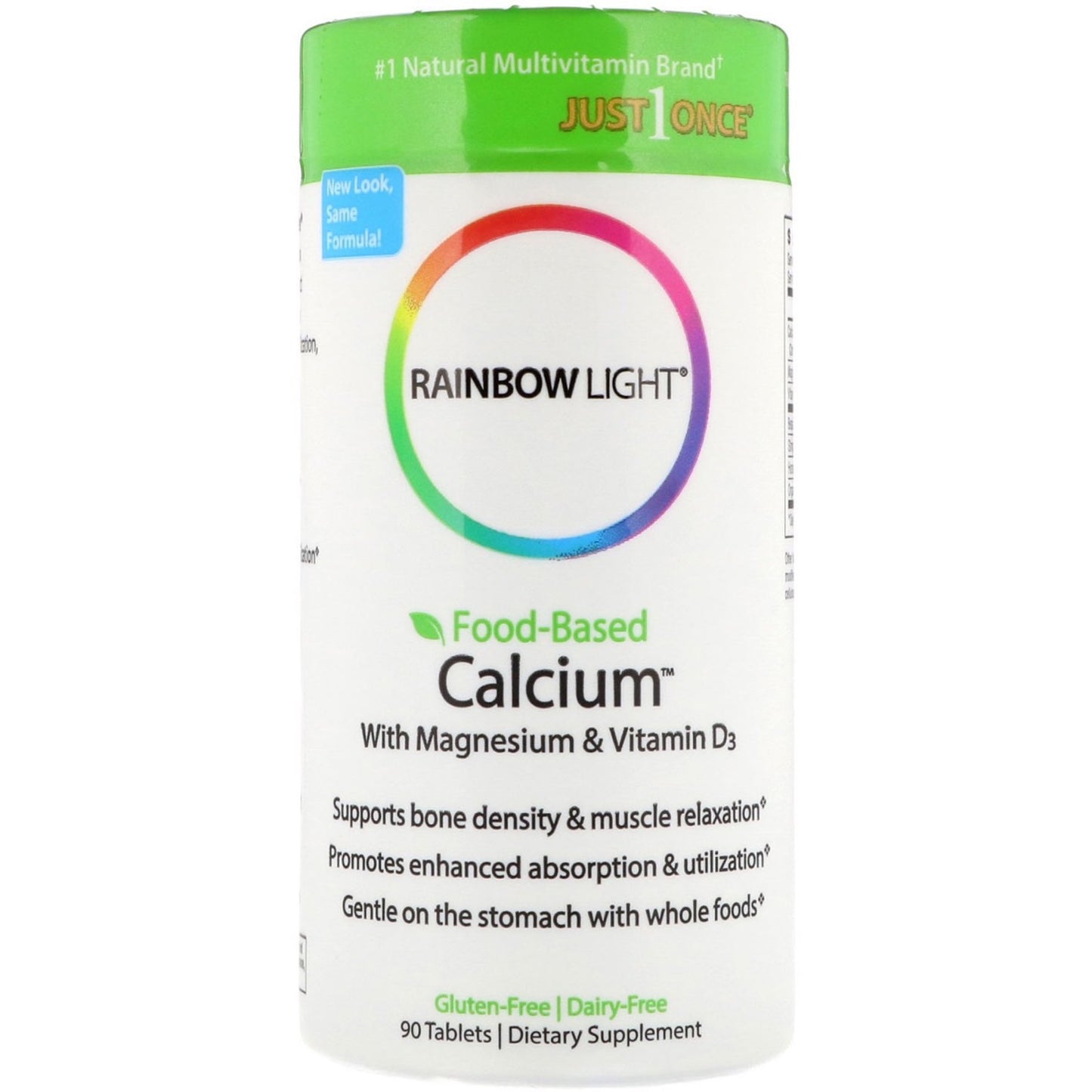 Rainbow Light, Food Based Calcium 500 mg, 90 Tablets UPC 021888109517 | HiLife Vitamins