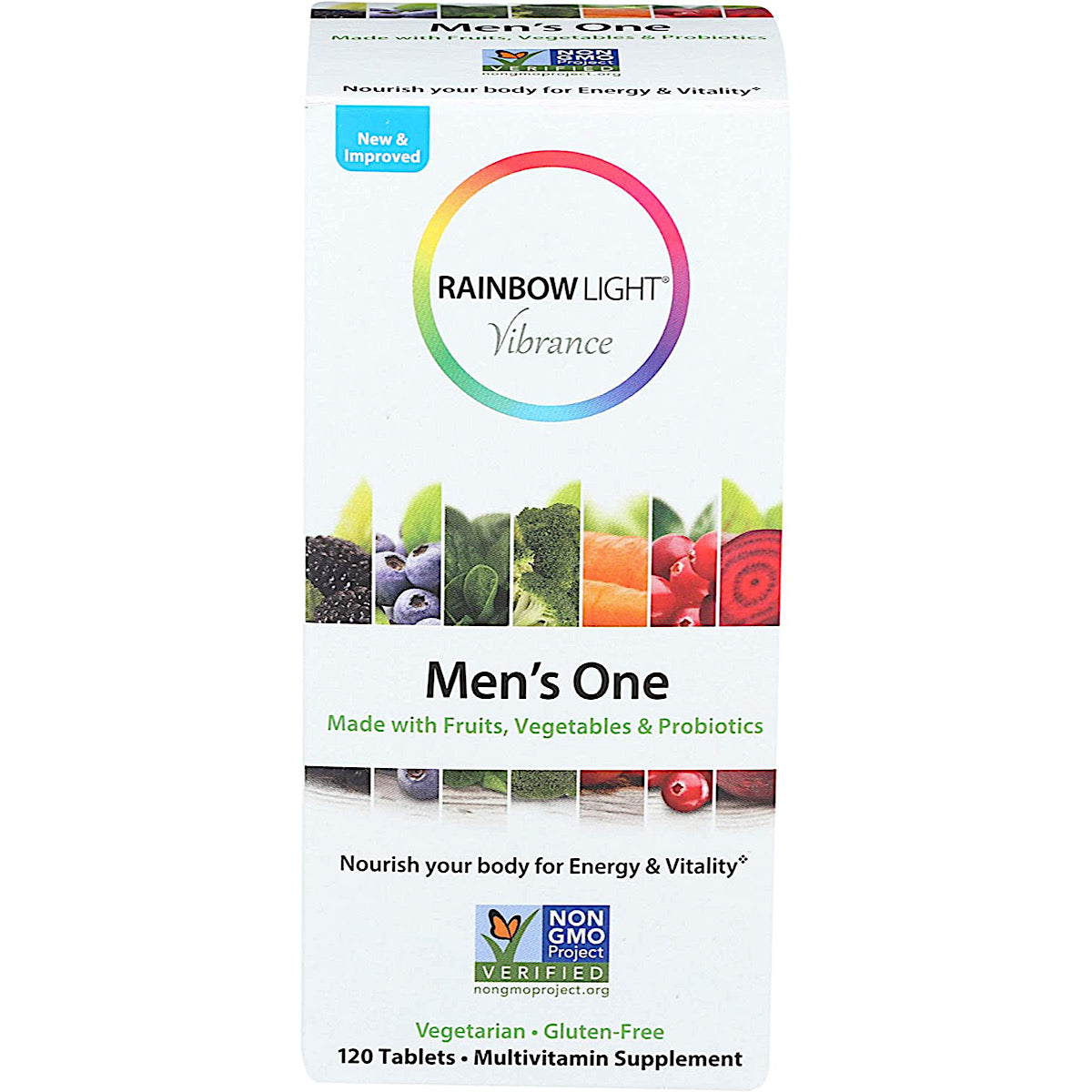Rainbow Light, Vibrance Mens One NonGMO, 120 Tablets UPC 021888217151 | HiLife Vitamins