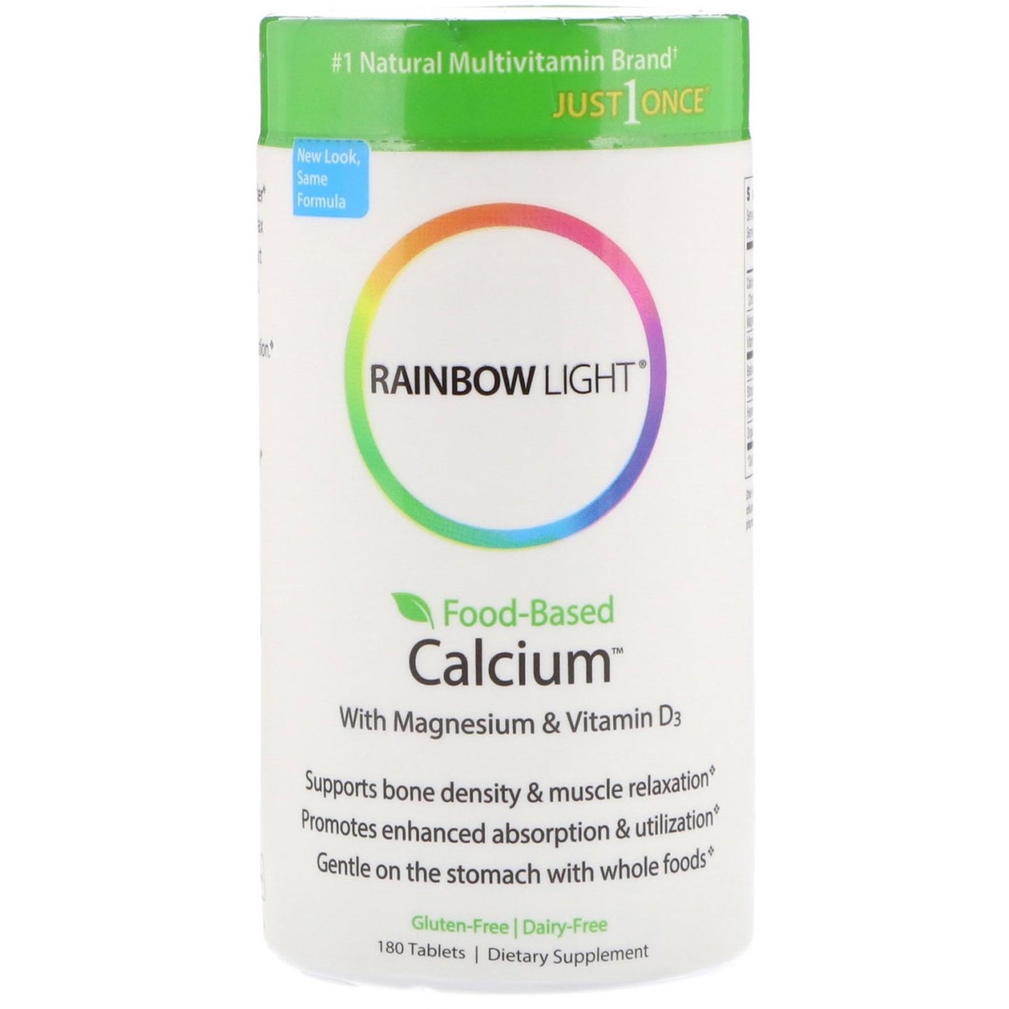 Rainbow Light, Food Based Calcium 500 mg, 180 Tablets UPC 021888109524 | HiLife Vitamins