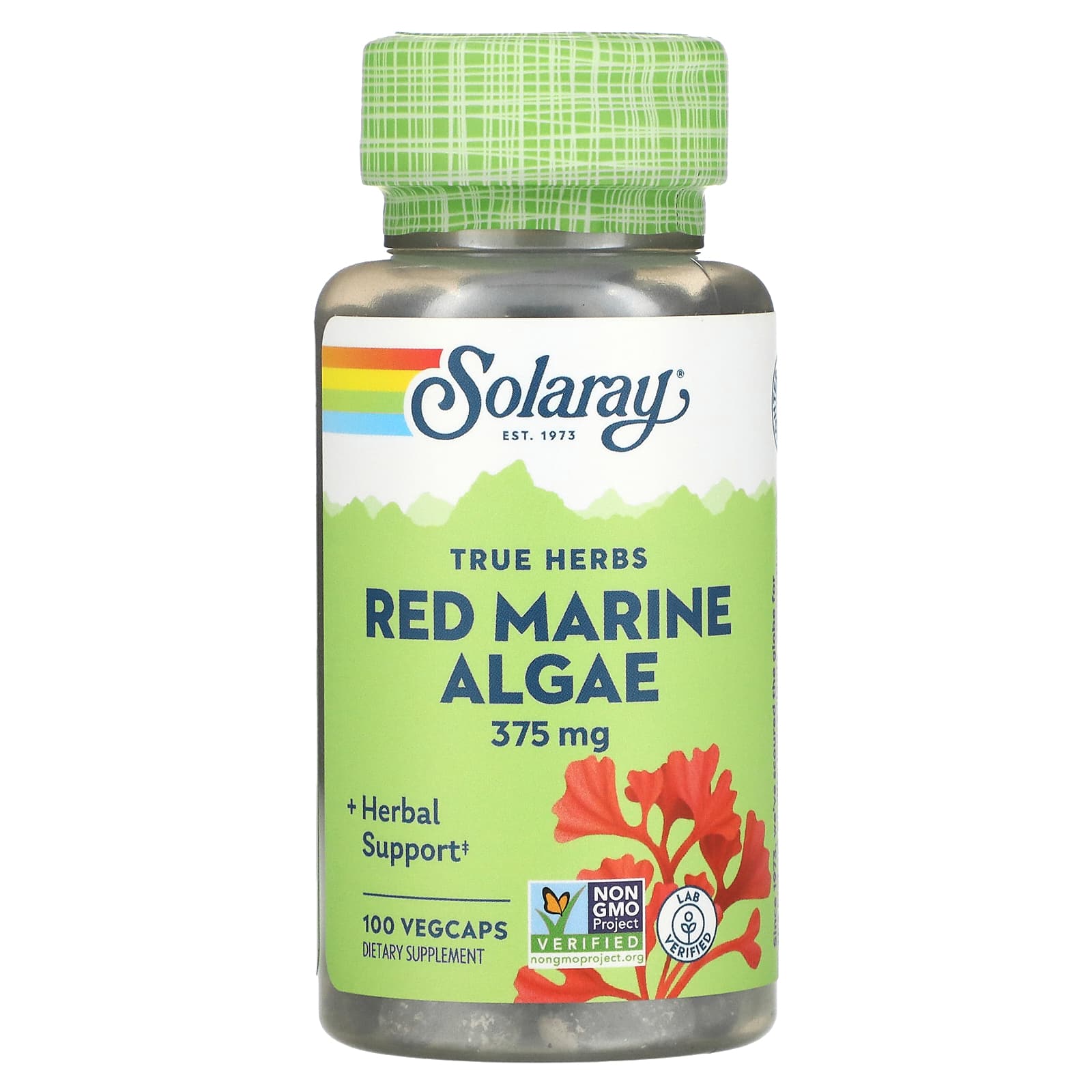 Solaray, Red Marine Algae 375 mg, 100 VegCaps UPC 076280014815 | HiLife Vitamins