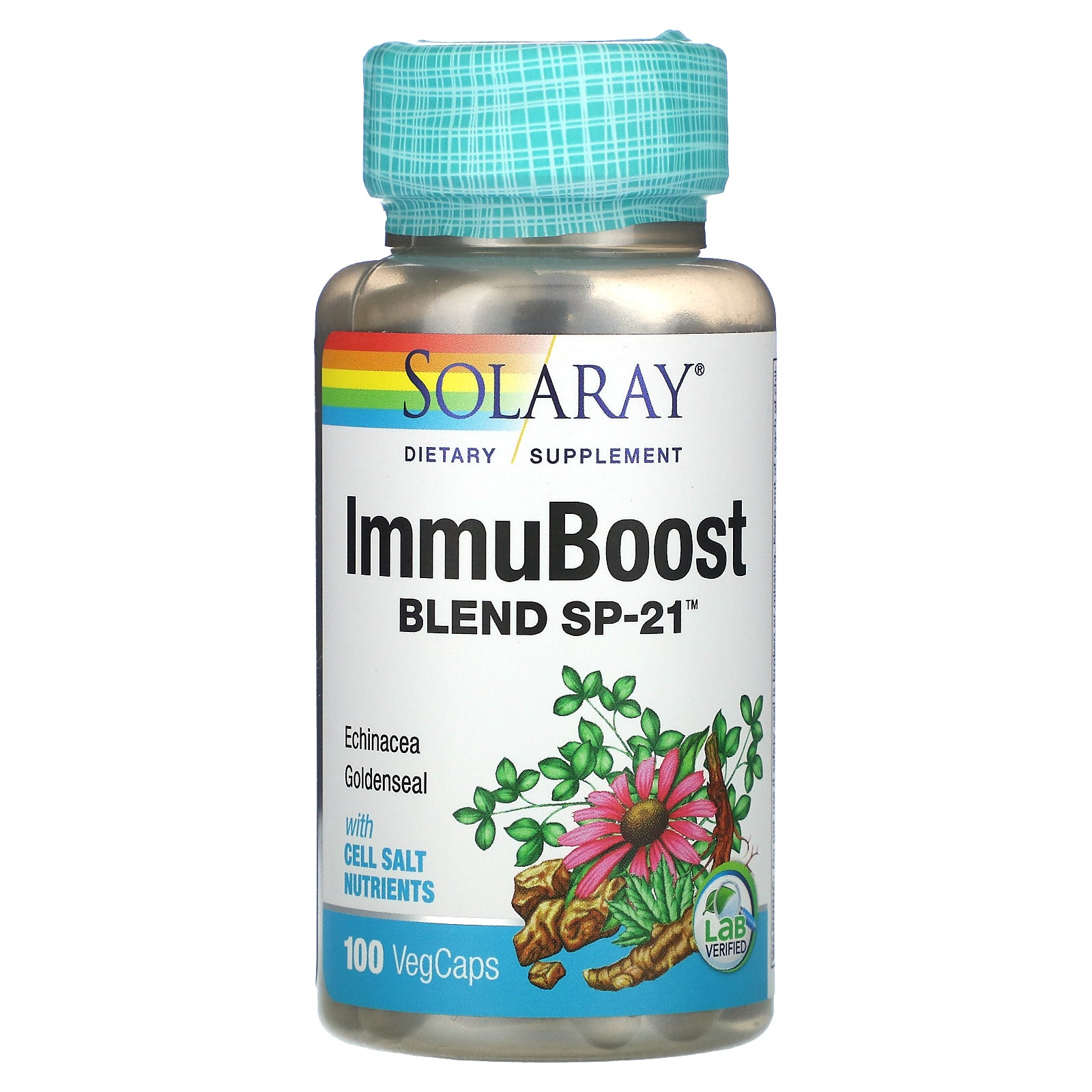 Solaray, ImmuBoost, Blend Sp-21, 100 VegCaps UPC 076280022100 | HiLife Vitamins