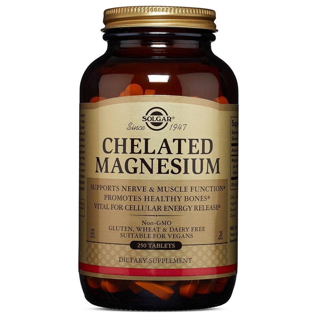 Solgar, Chelated Magnesium, 250 Tablets UPC 033984007017 | HiLife Vitamins